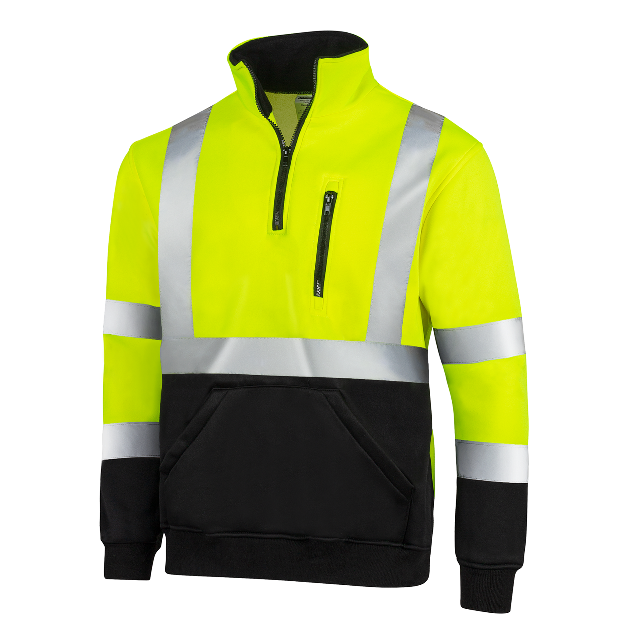 Hi-Vis Safety Sweater with Reflective Stripes