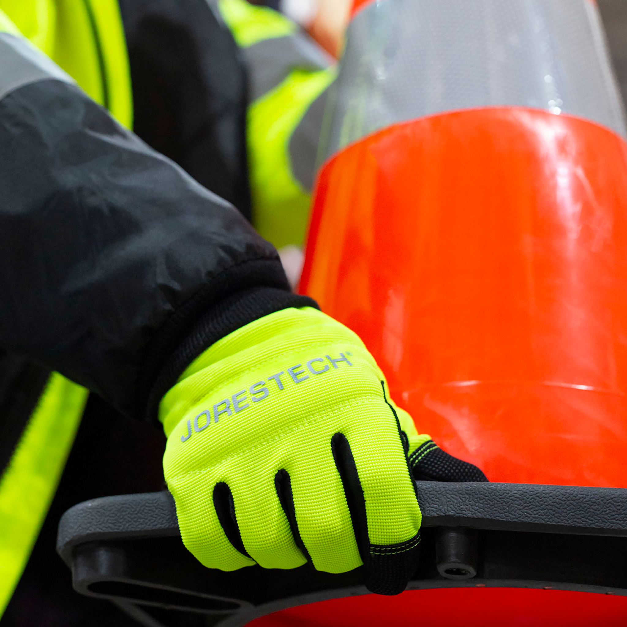 Hi-Vis Touchscreen Safety Work Gloves