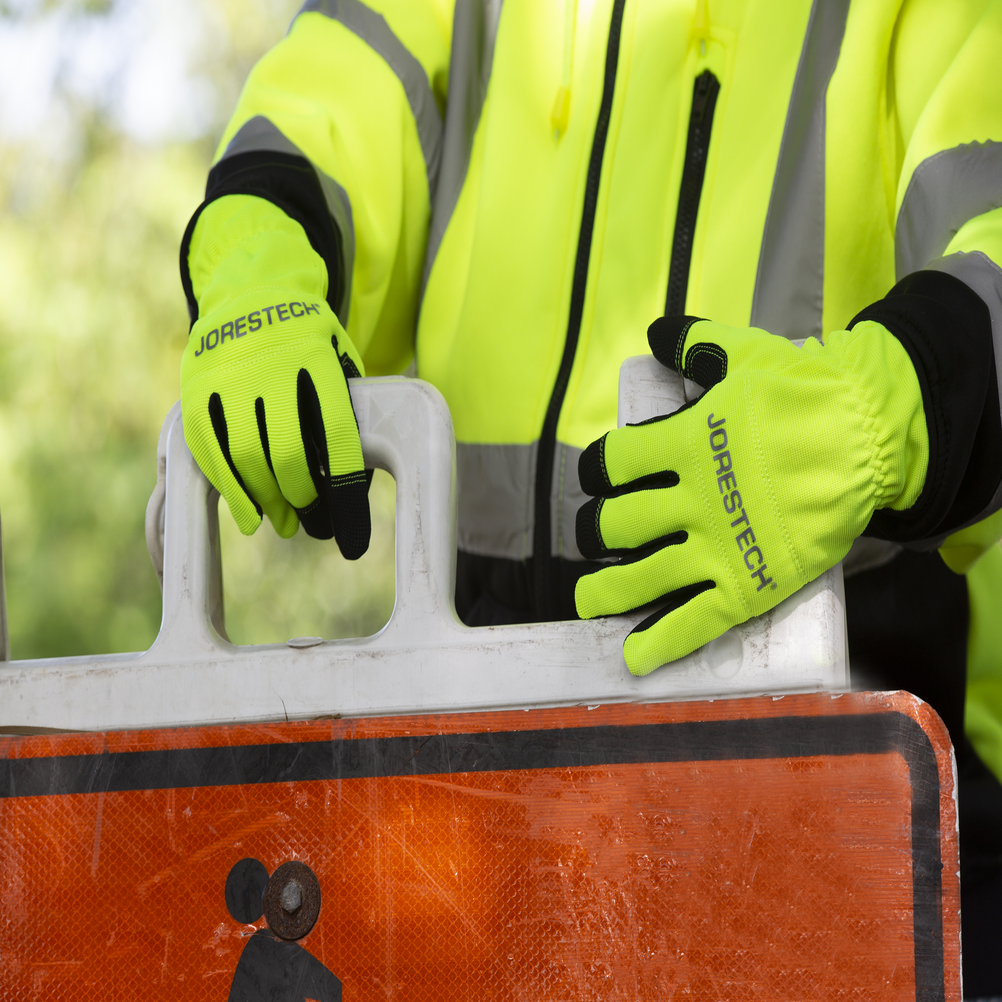 Hi-Vis Touchscreen Safety Work Gloves