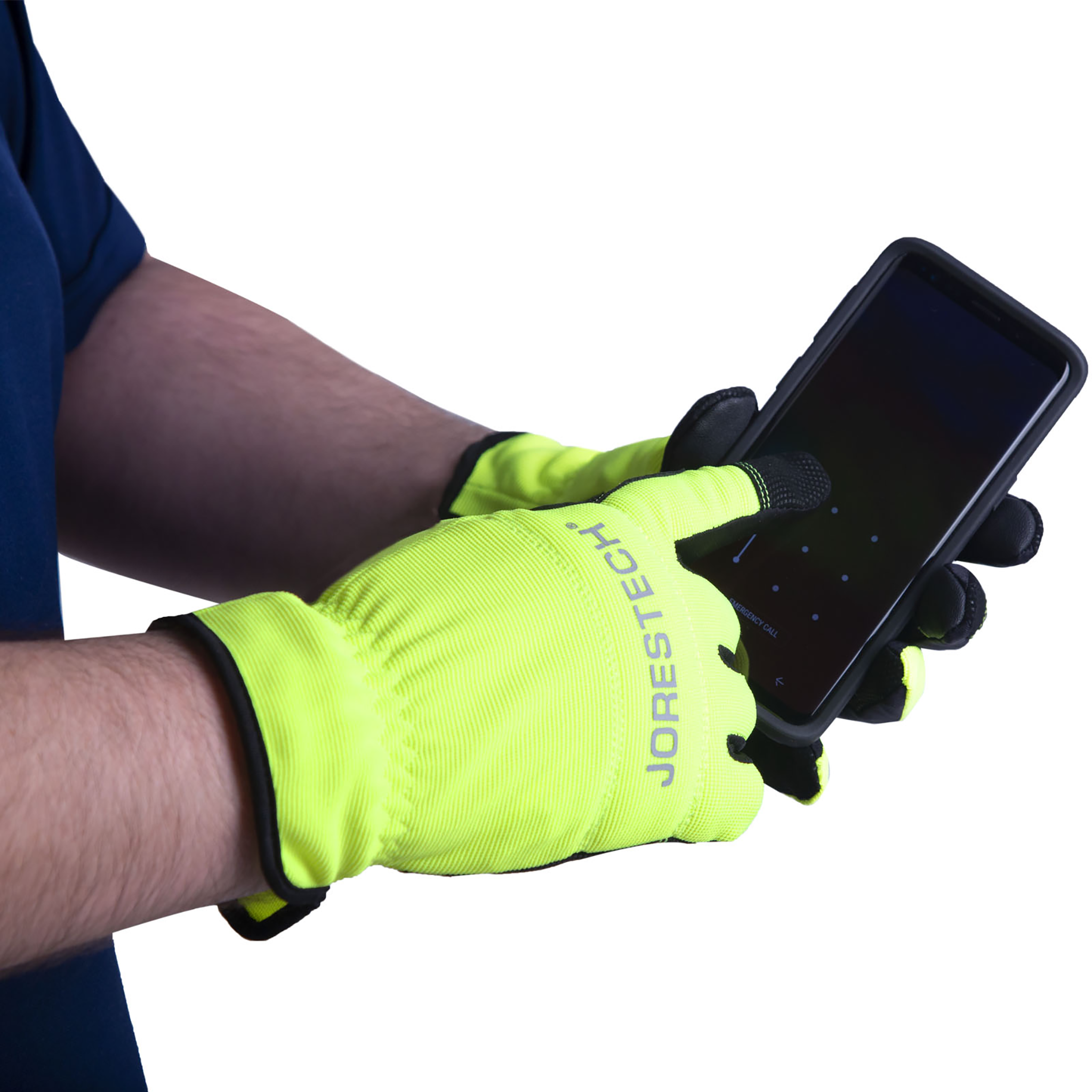 Hi-Vis Touchscreen Safety Work Gloves with Fleece Lining