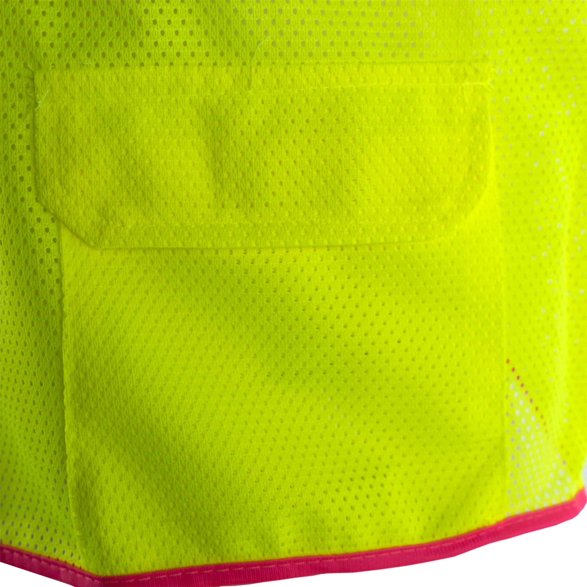 Hi Vis Mesh Safety Vest with Pink Contrasting Strips and Reflective Tapes
