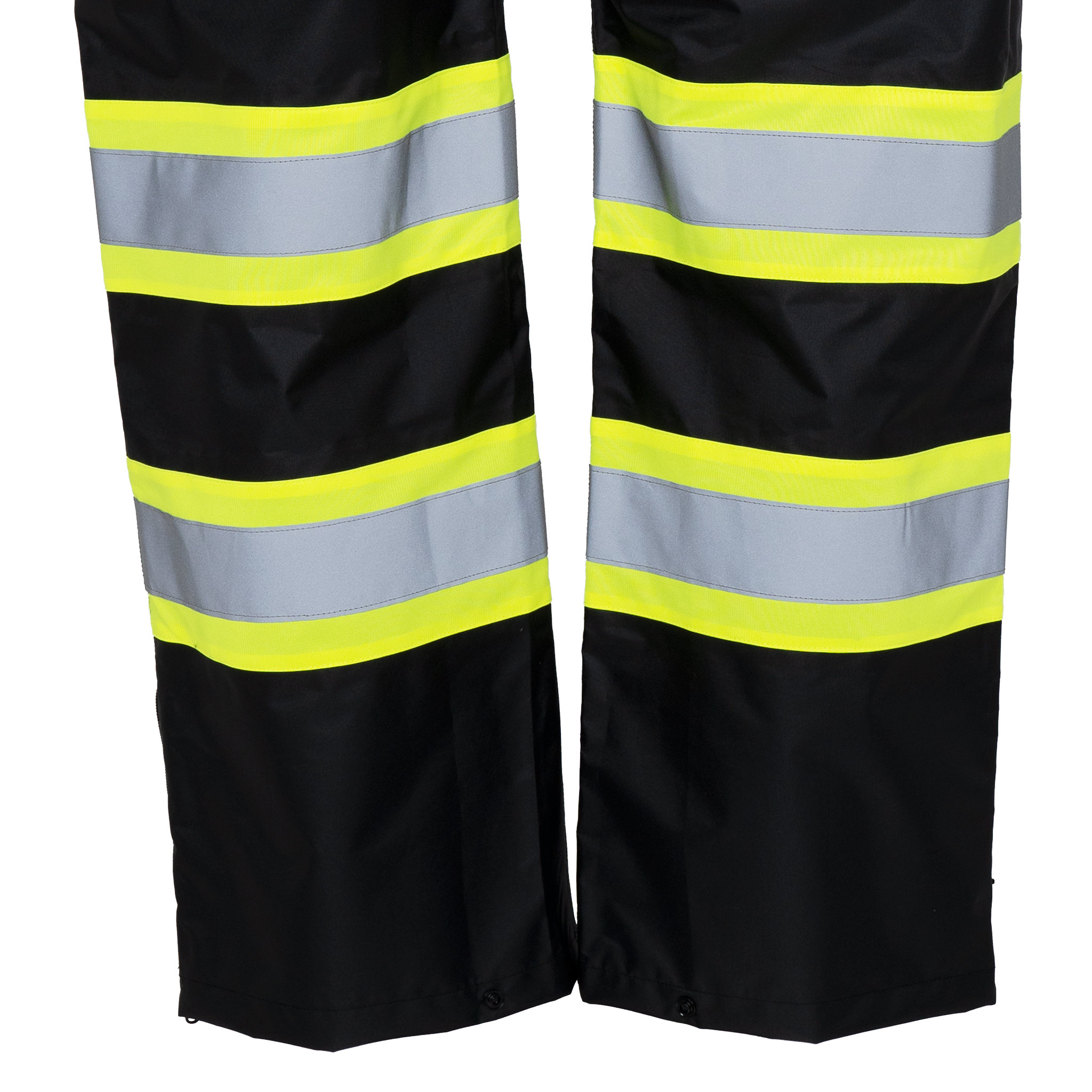 Hi-Vis Two Tone Orange/Black Rain Pants with Reflective Strips