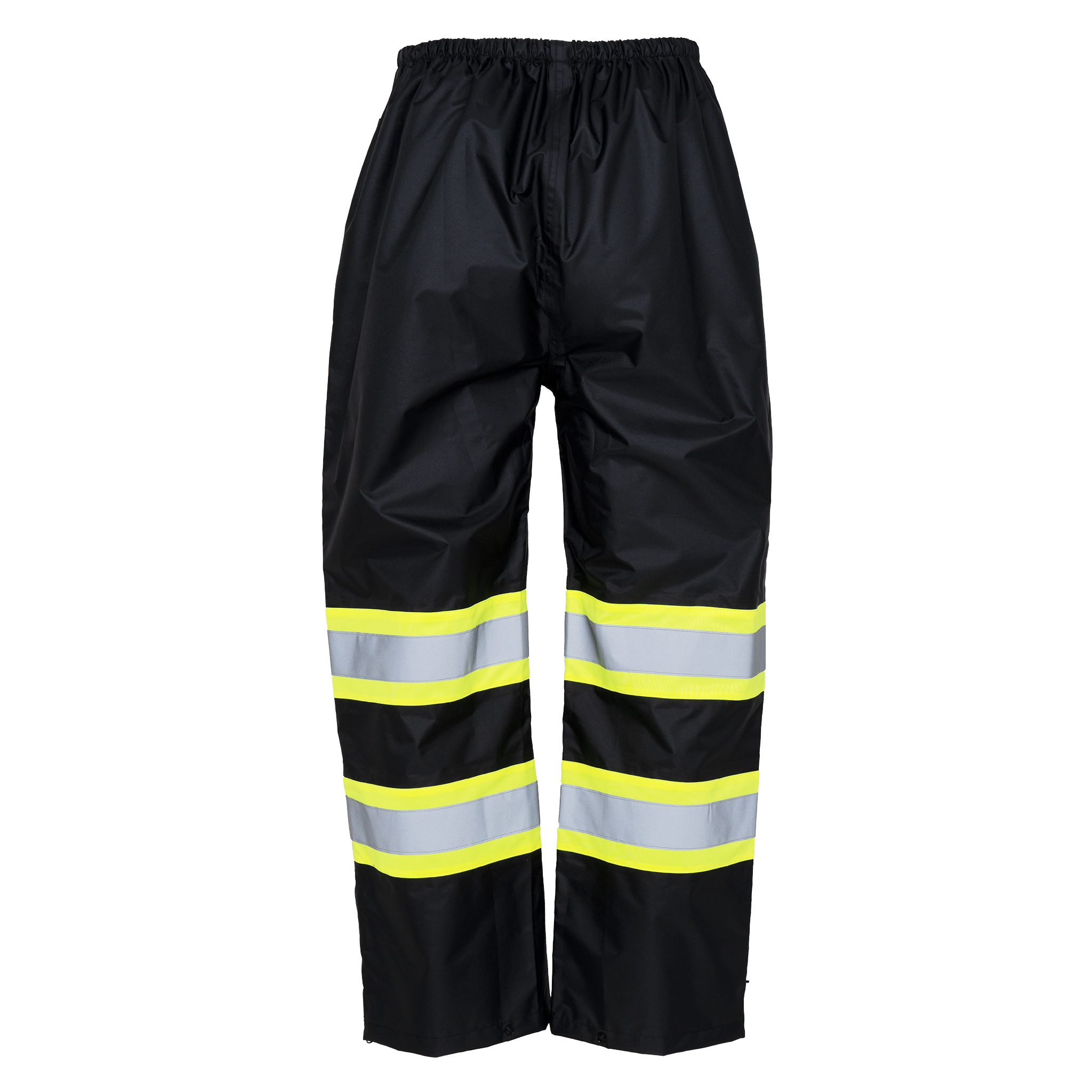 Hi-Vis Two Tone Orange/Black Rain Pants with Reflective Strips