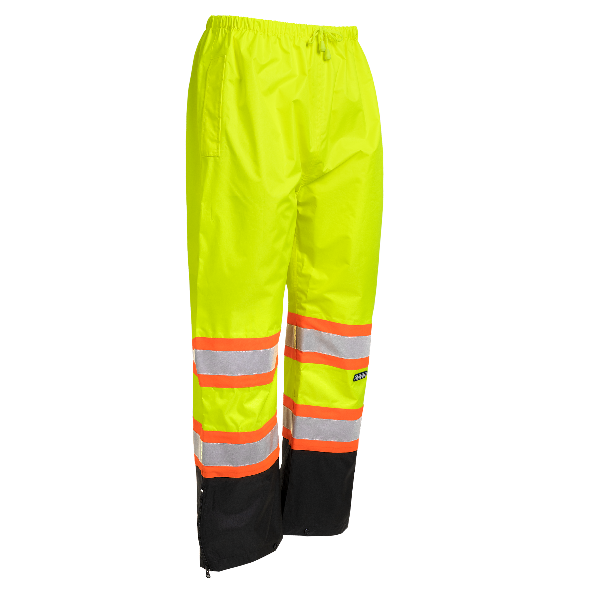 Hi-Vis Two Tone Orange/Black Rain Pants with Reflective Strips