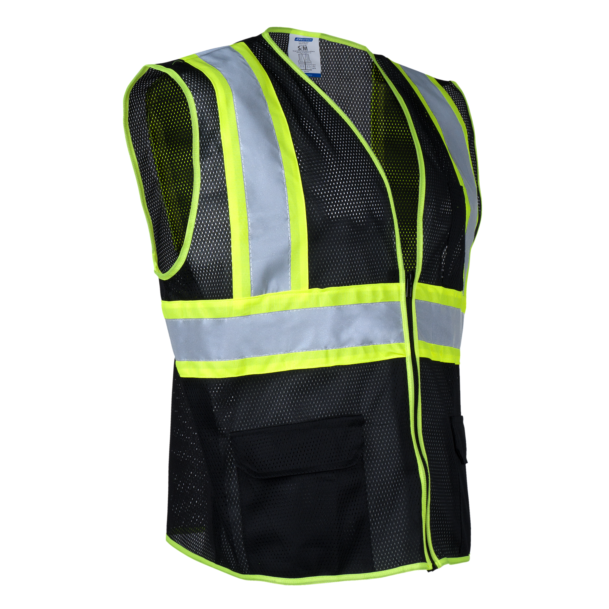 Hi-Vis Two Toned Mesh Safety Vest with 2” Reflective Strips and Pockets