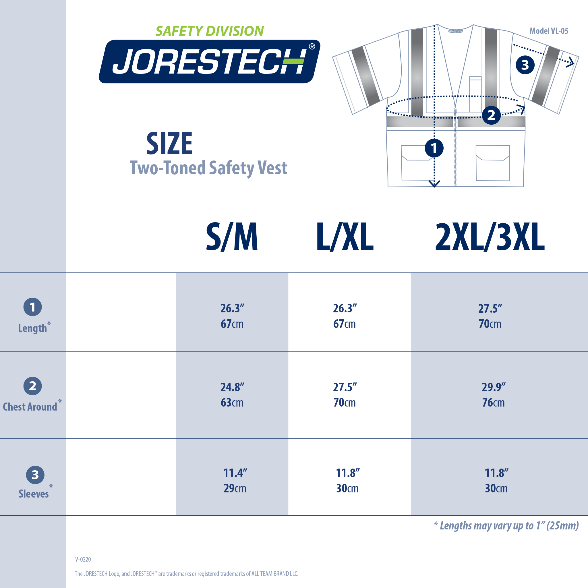 Hi-Vis Two Toned Mesh Sleeved Safety Vest with 2” Reflective Strips and Pockets