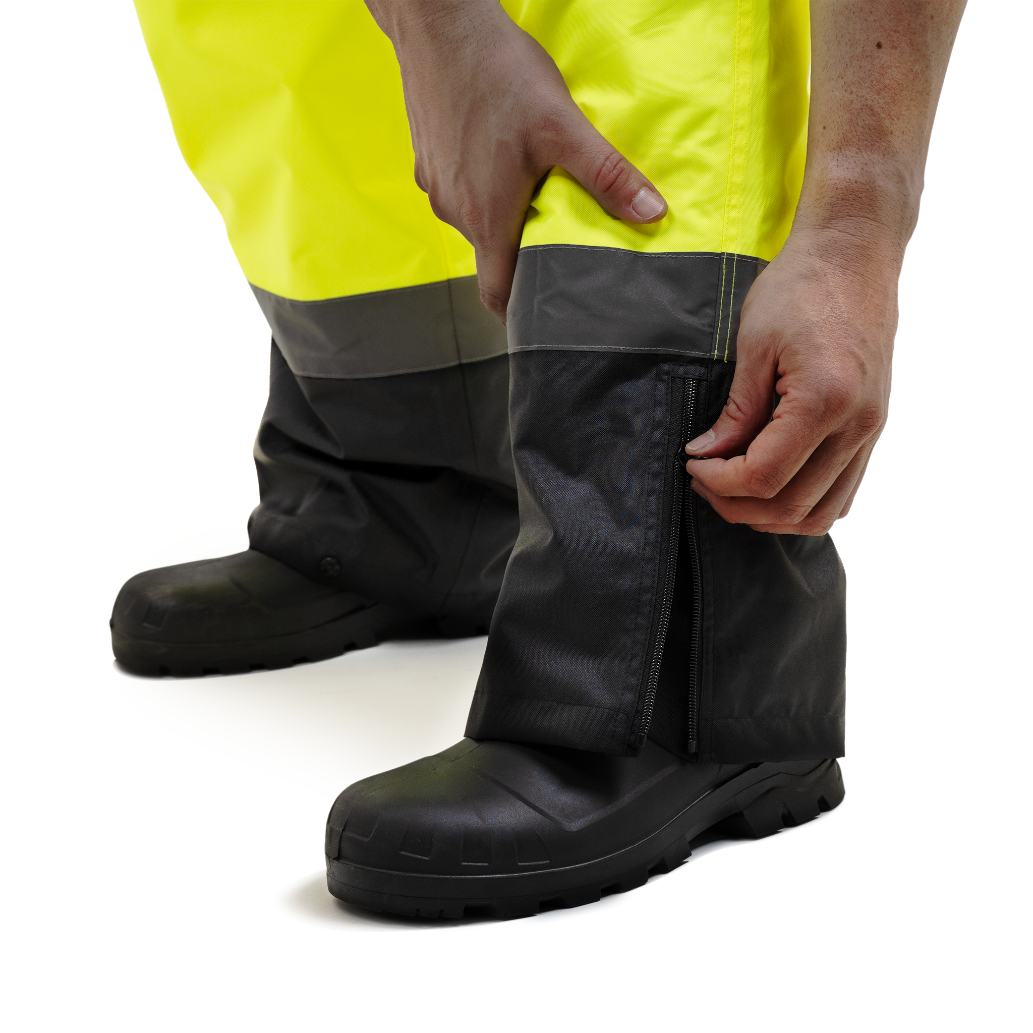 High Visibility Waterproof Safety Overall Pants with Reflective Stripes