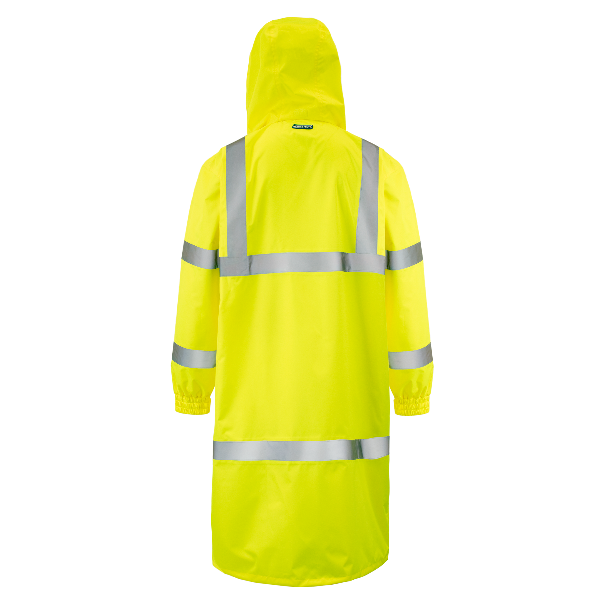 Hi-Vis Yellow Raincoat with 2" Reflective Strips