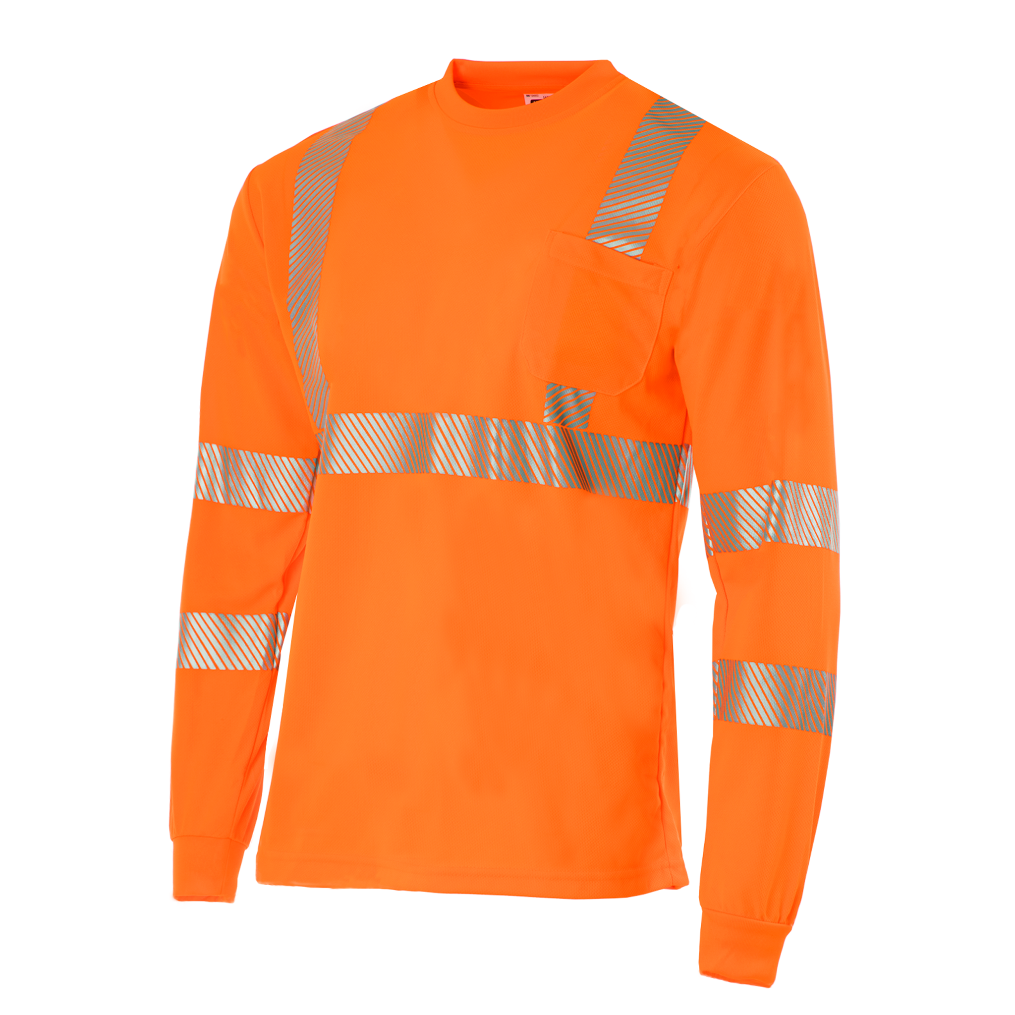 Hi-Vis Heat Transfer Reflective Safety Long Sleeve Shirt