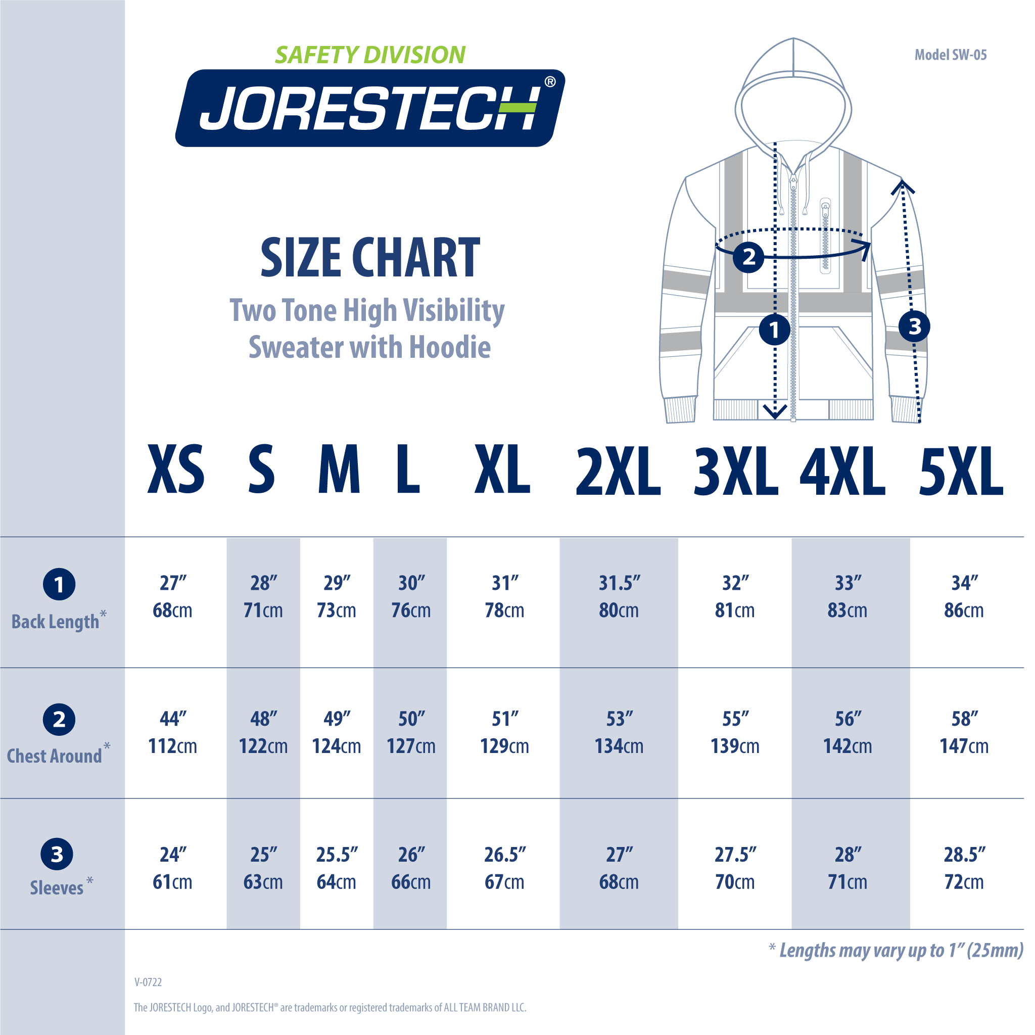 Hi-Vis Two Tone Yellow/Black Safety Hooded Sweatshirt with Reflective Stripes