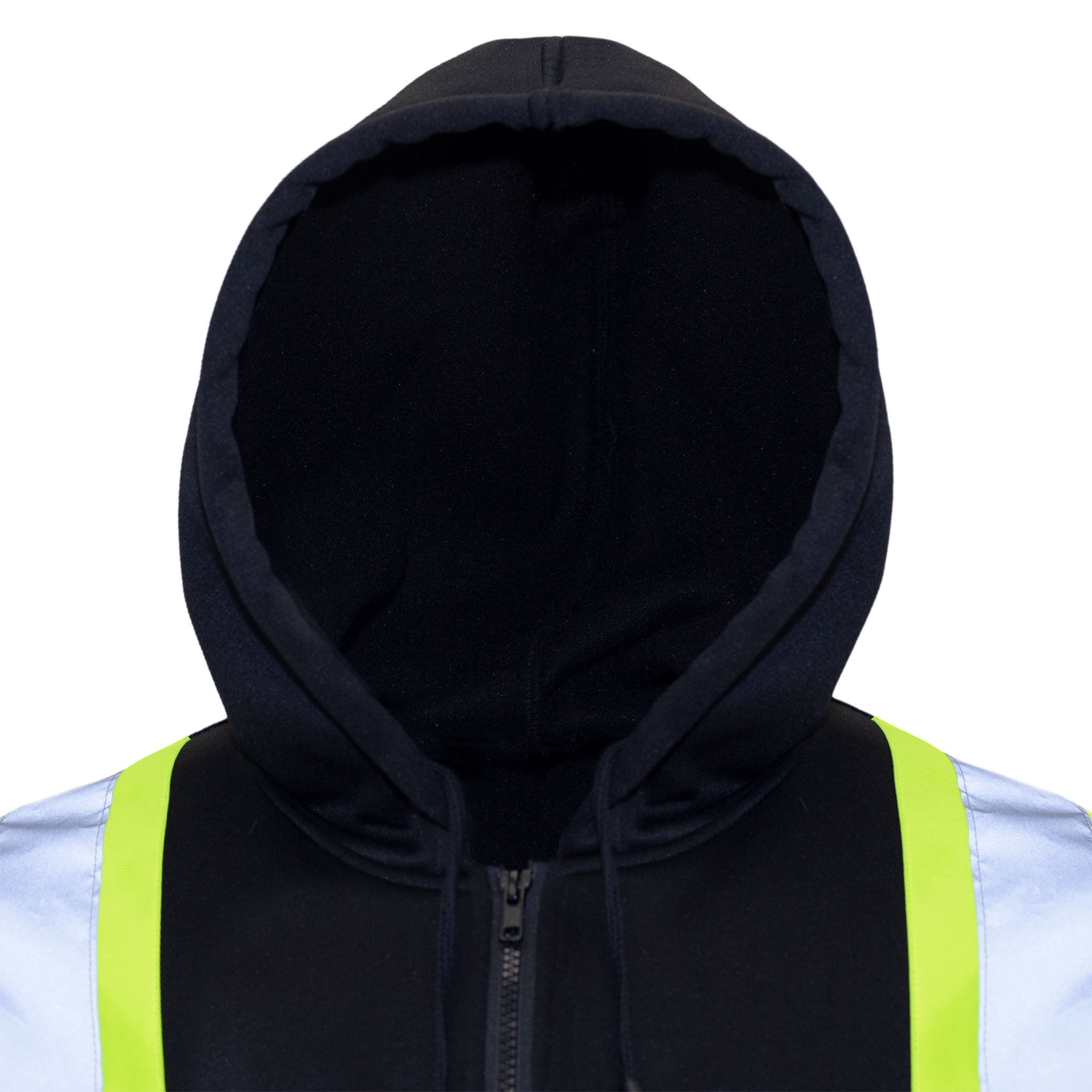 Hi-Vis Safety Hooded Sweatshirt with Reflective Stripes