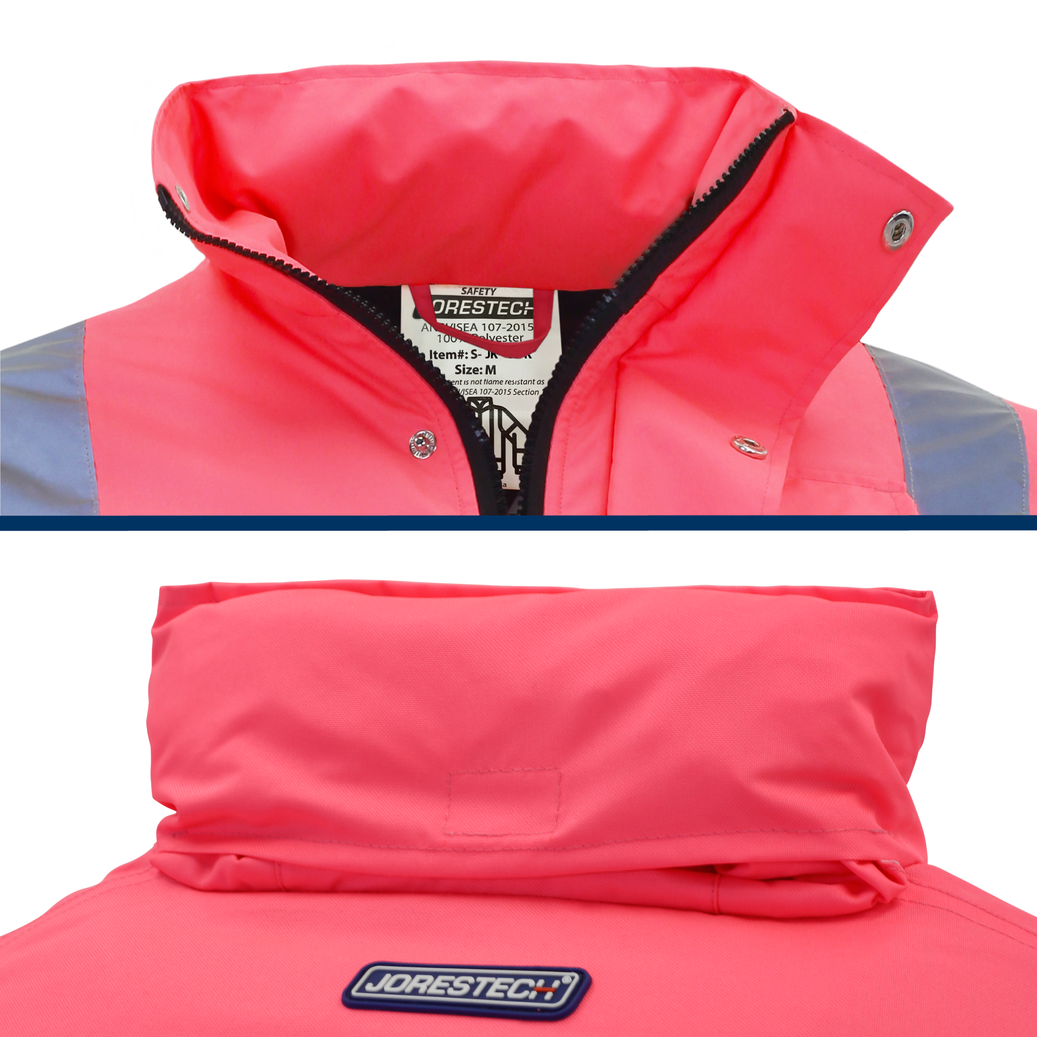 Hi-Vis Pink Safety Jacket with Reflective Stripes - PinkFit Collection