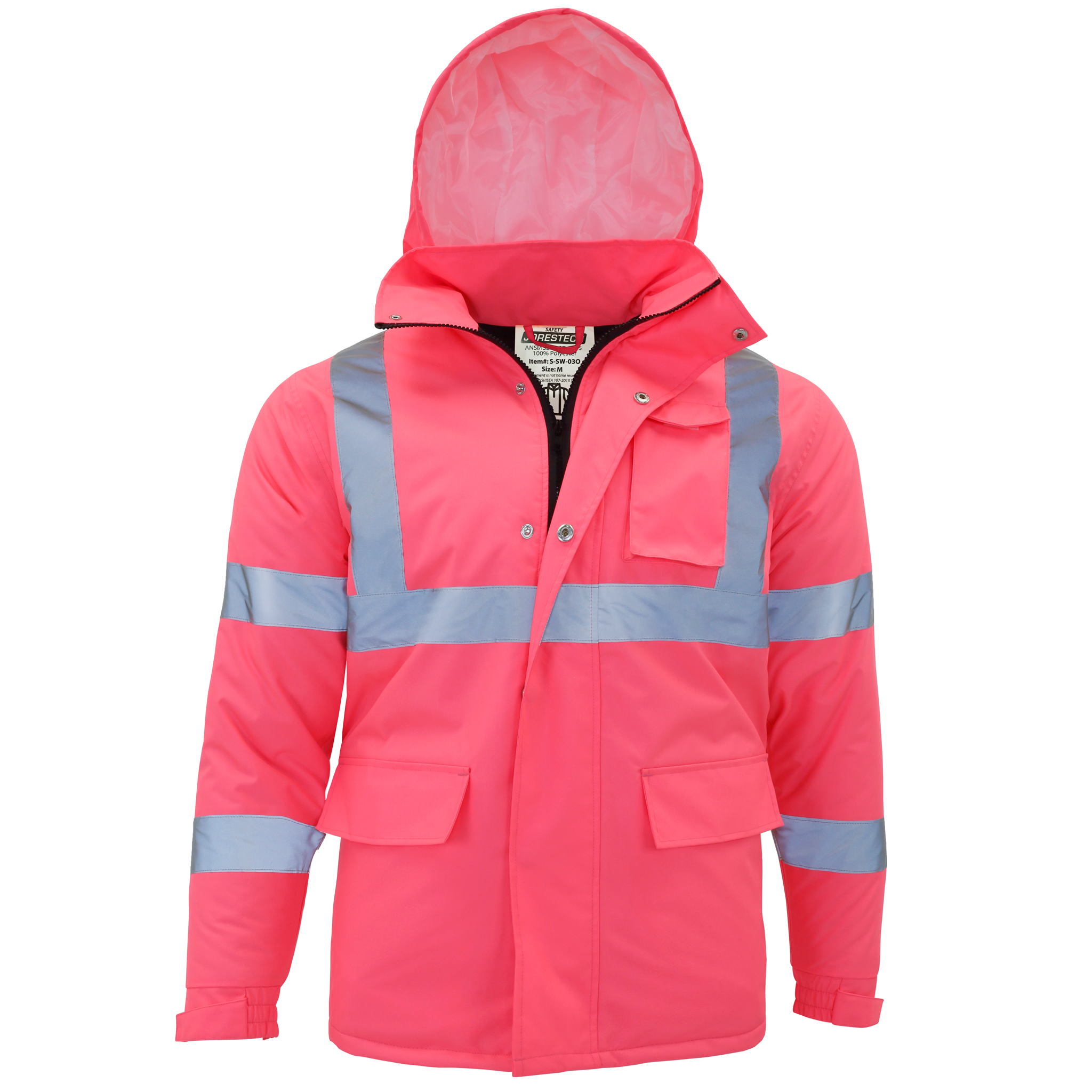 Hi-Vis Pink Safety Jacket with Reflective Stripes - PinkFit Collection