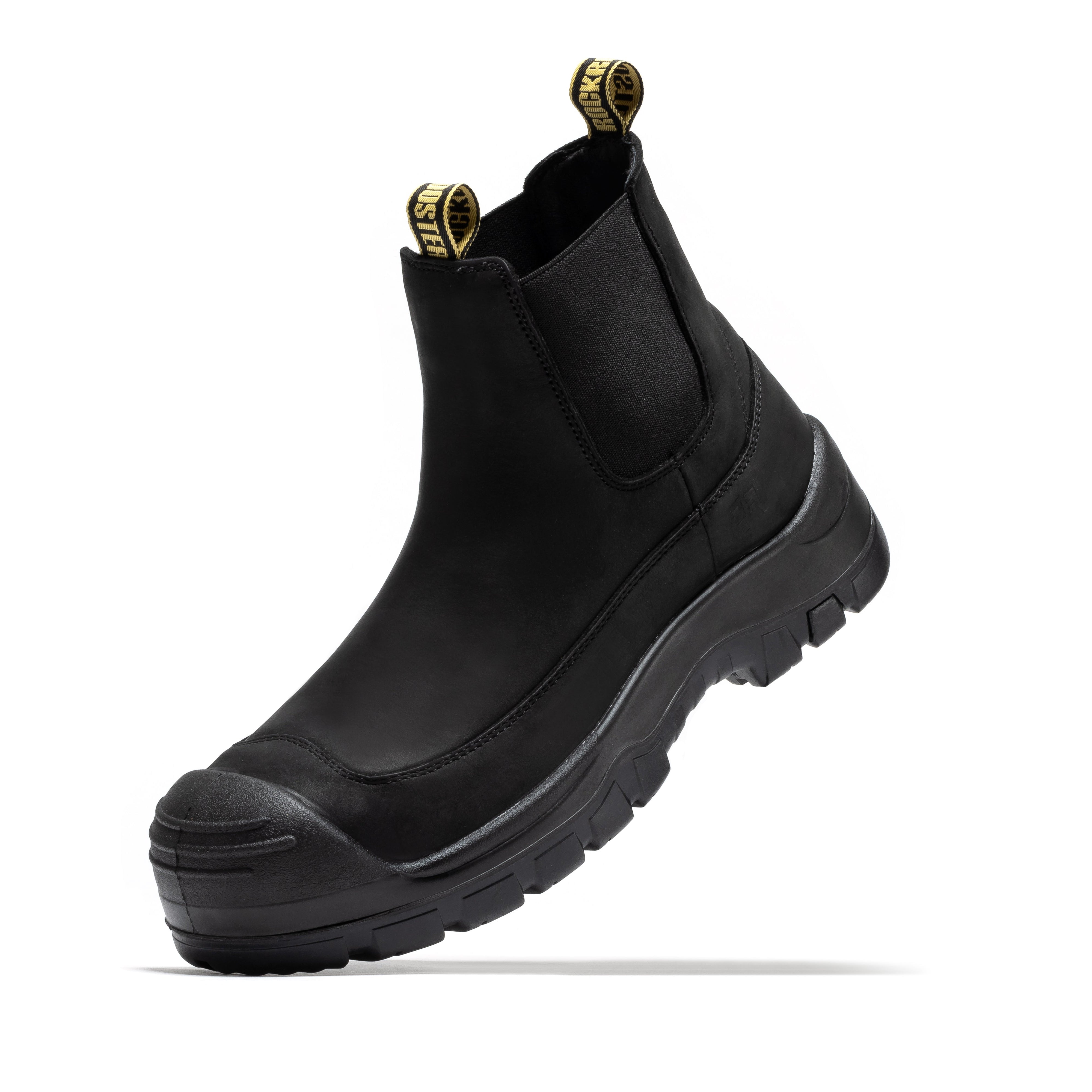 ROCKROOSTER Woodland Brown 6 inch Composite Toe Pull-on Leather Work Boots AK664