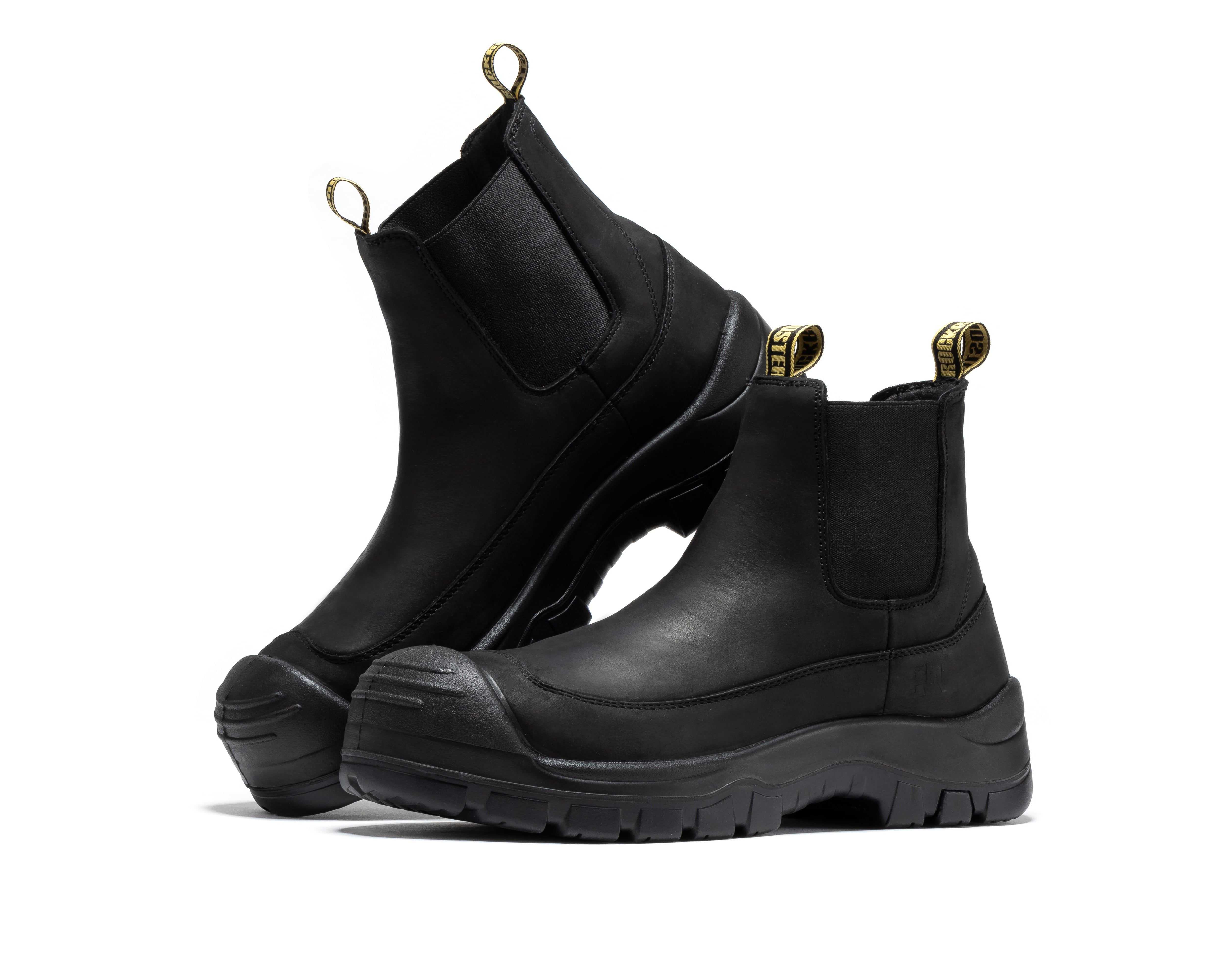 ROCKROOSTER Woodland Brown 6 inch Composite Toe Pull-on Leather Work Boots AK664