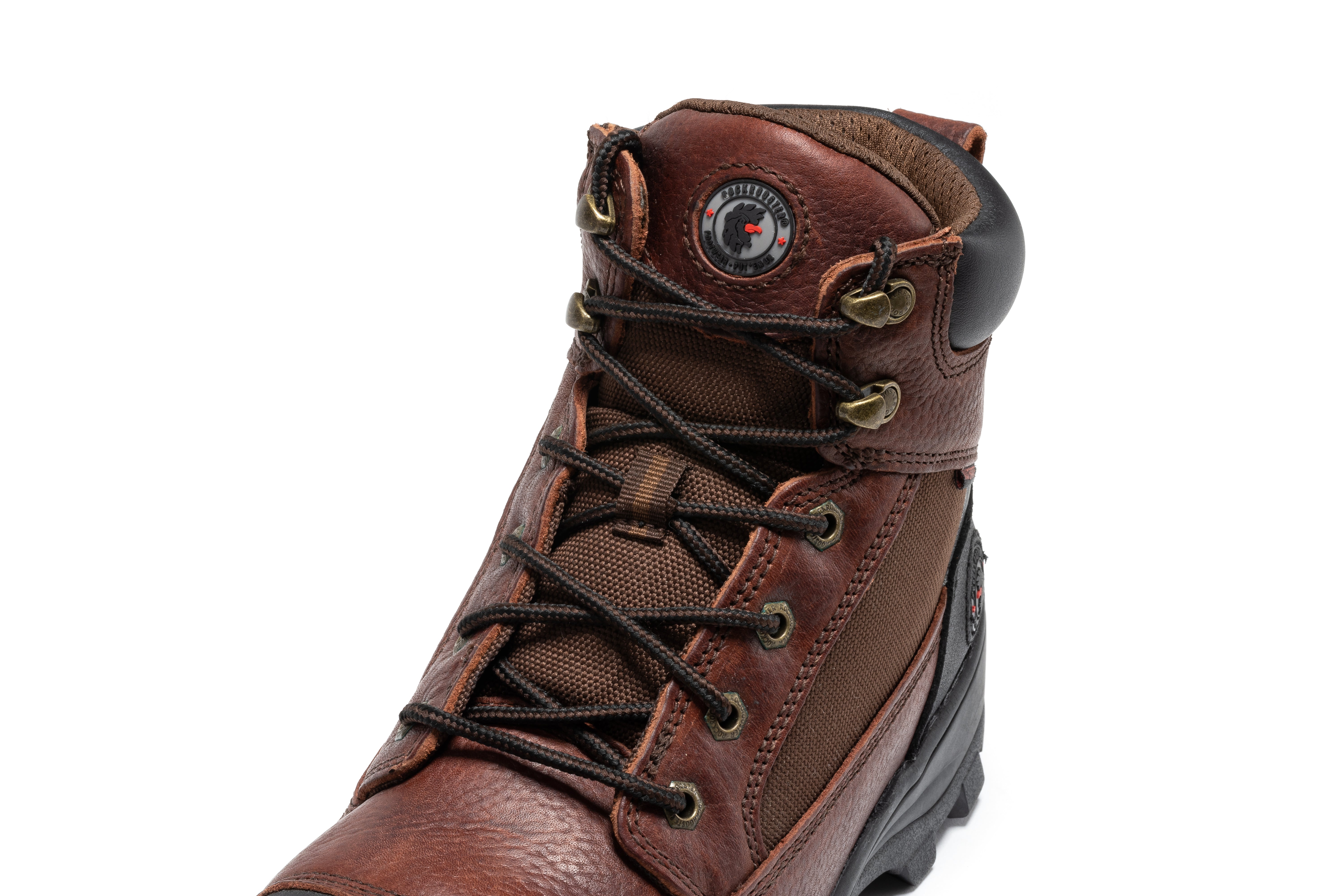 ROCKROOSTER Daviston 6 inch Brown Composite Toe Waterproof Work Boots AT872