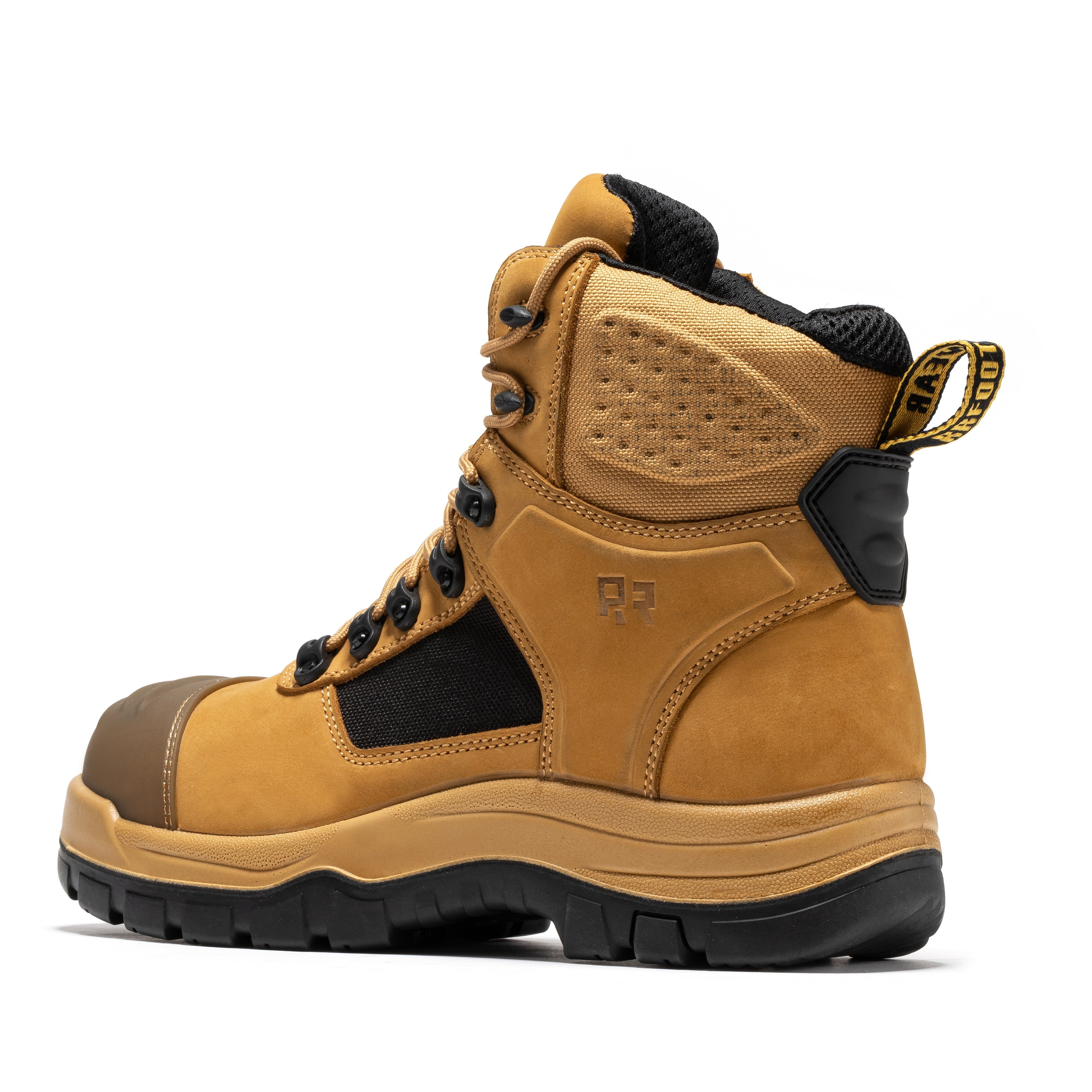 ROCKROOSTER Stowe Black 7 inch Composite Toe Leather Work Boots CP212BK