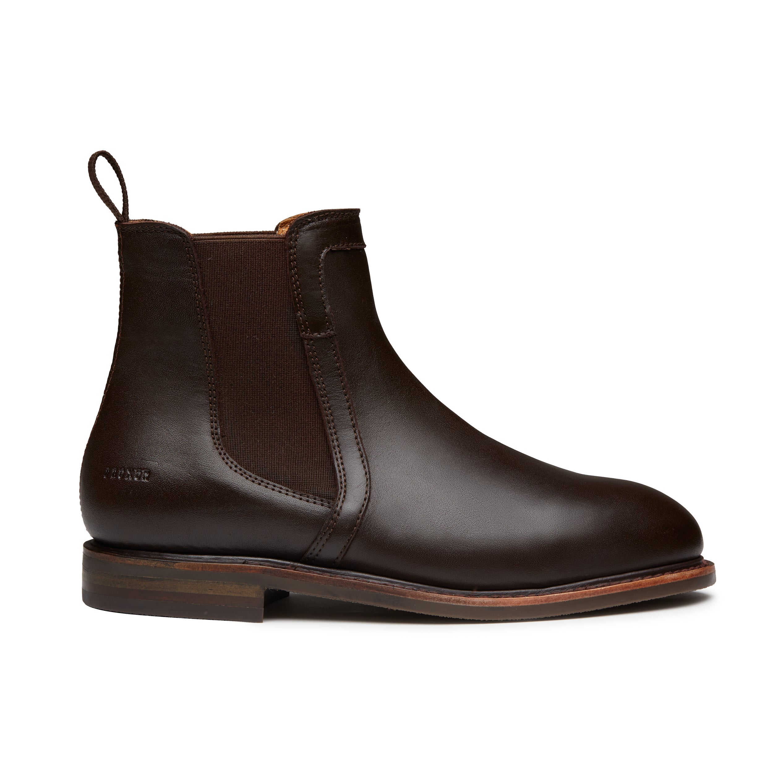 WOMEN STEEL TOE CHELSEA BOOT ICON BROWN