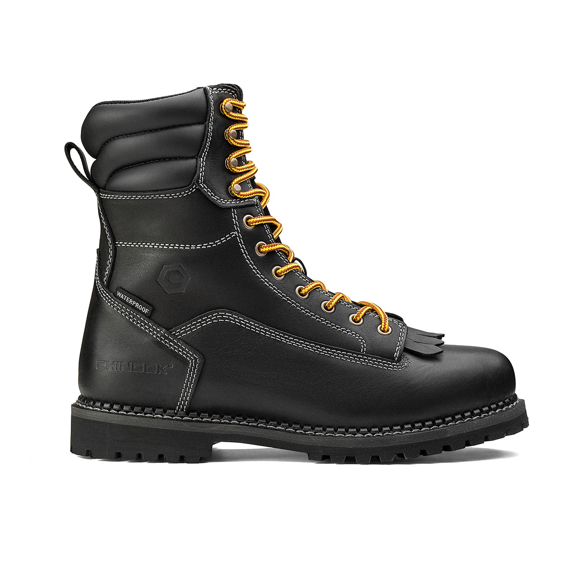 Logger 8” Men’s Waterproof Work Boot for Men - Black (by Chinook® Footwear)