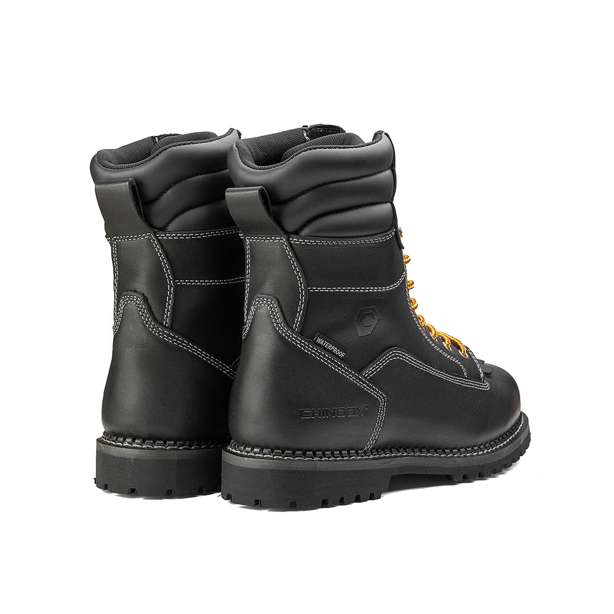 Logger 8” Men’s Waterproof Work Boot for Men - Black (by Chinook® Footwear)