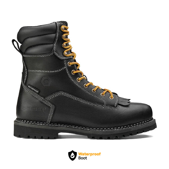 Logger 8” Men’s Waterproof Work Boot for Men - Black (by Chinook® Footwear)