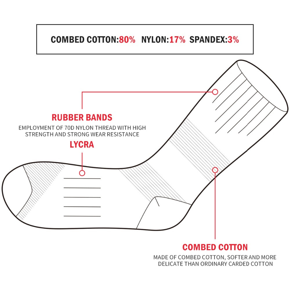 Maven Athletic Cotton Crew Socks 5 Pairs