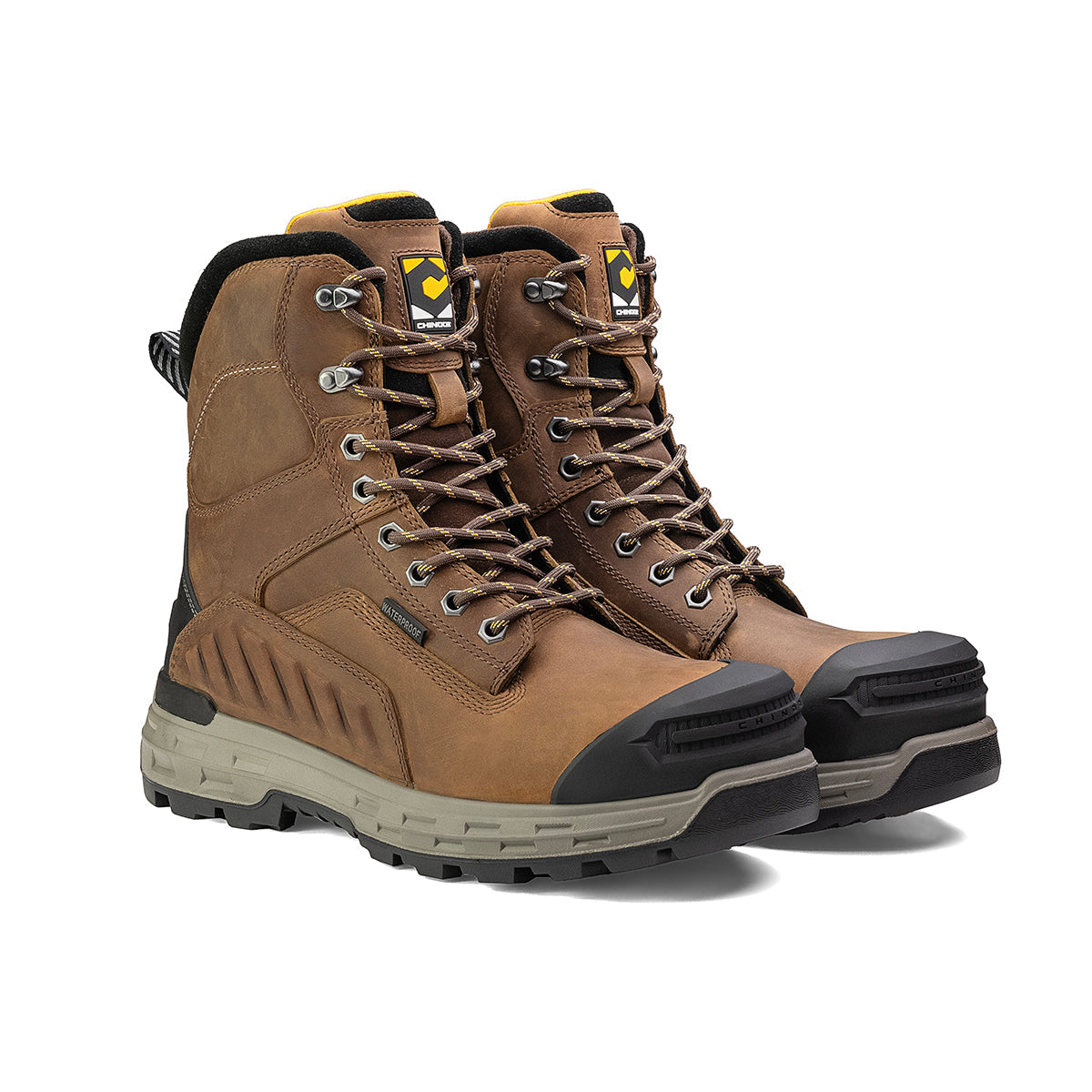 Wildwood 8” Waterproof Composite Toe Brown Boot - Made in USA (by Chinook® Footwear)