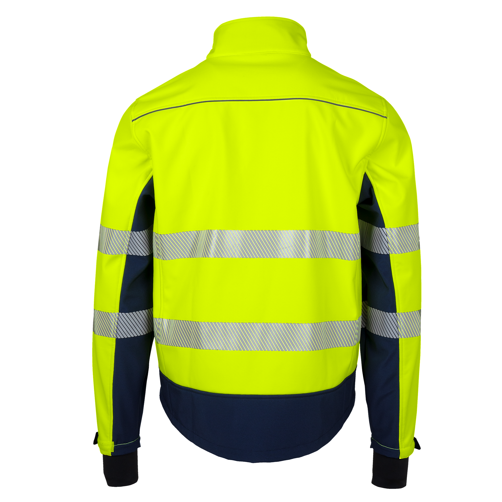 Hi-Vis Softshell Water Repellent Fleece Lined Safety Jacket with Reflective Strips