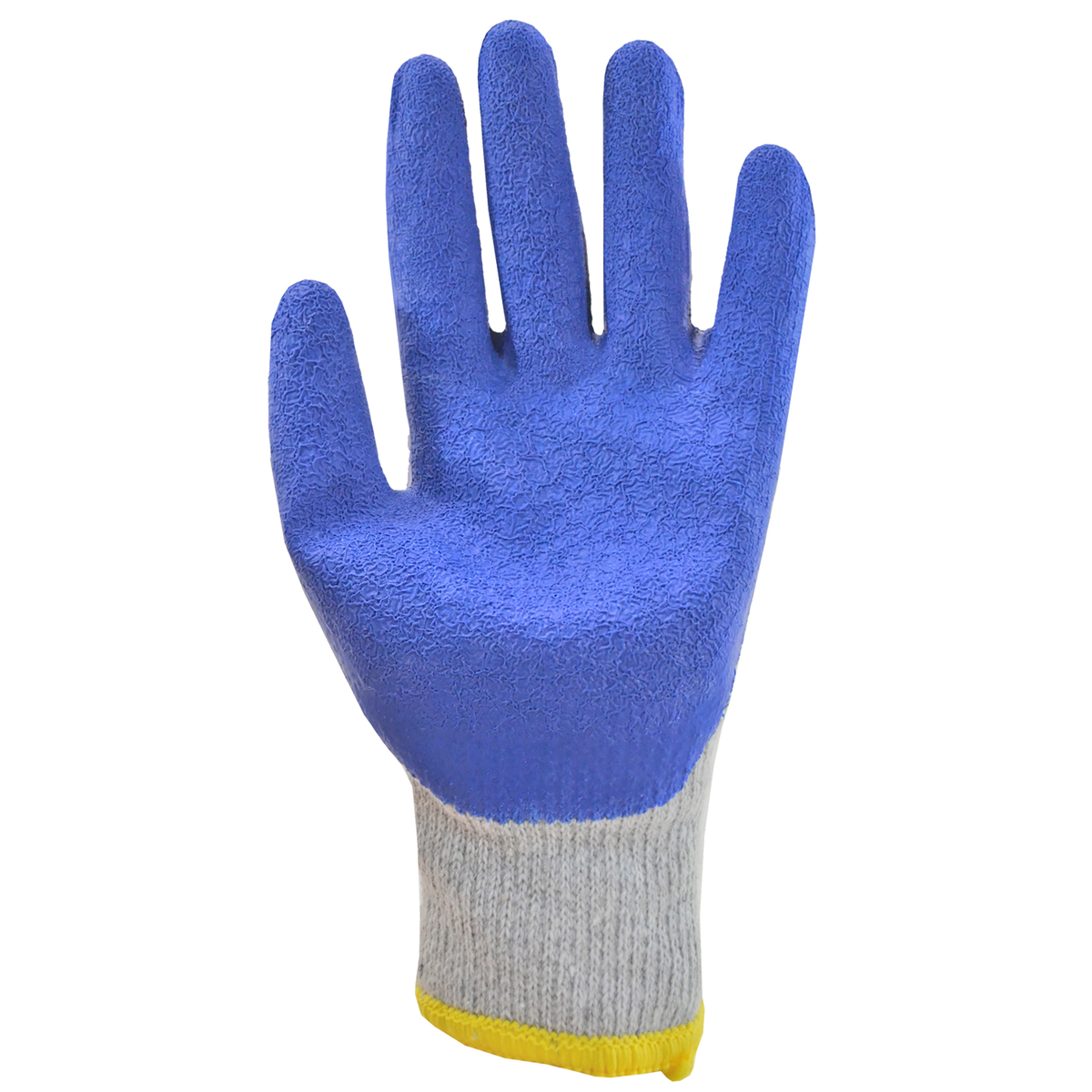 Working Gloves Cotton/Poly With Blue Latex Rubber Palm Working Gloves Cotton/Poly With Blue Latex Rubber Palm