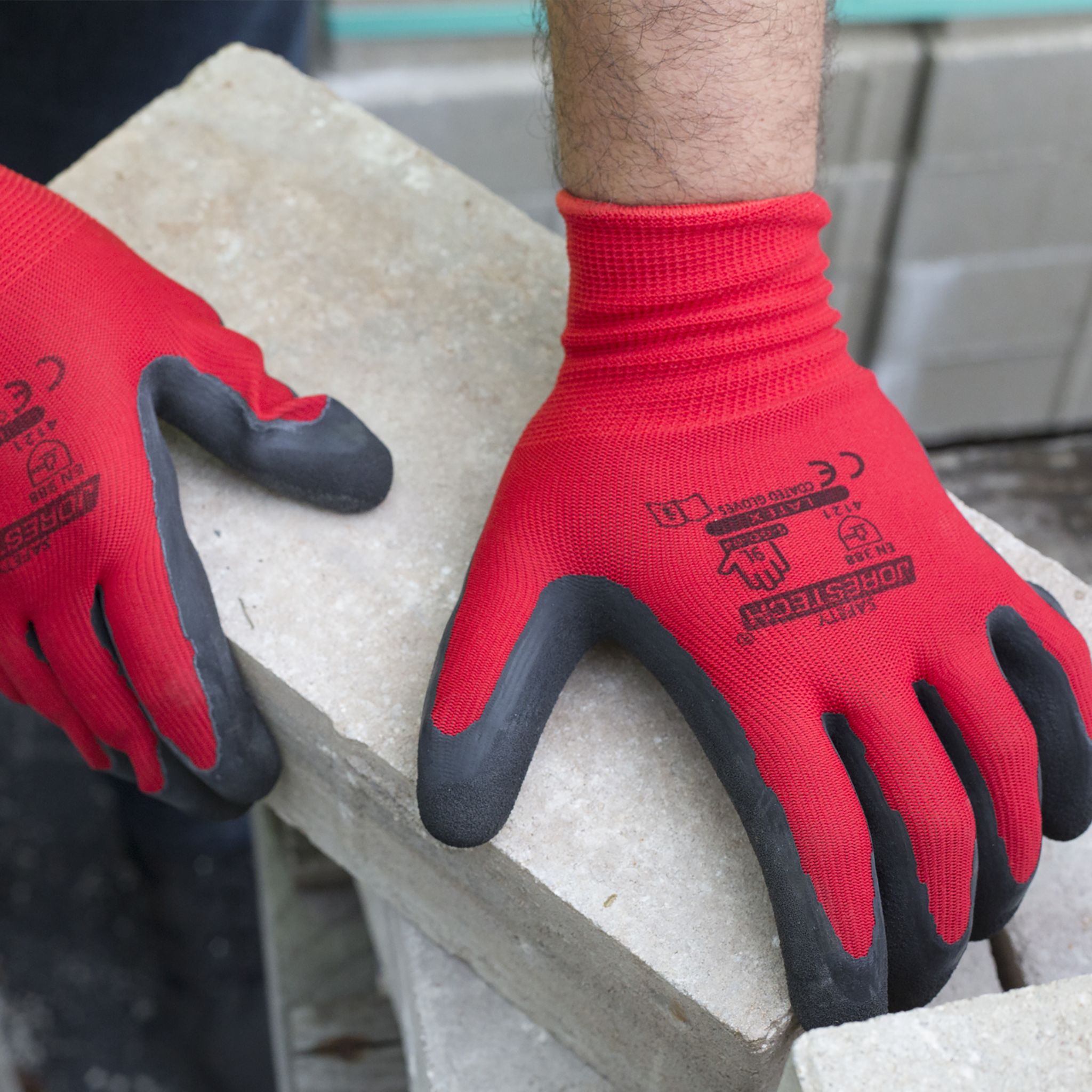 Safety Work Gloves with Latex Dipped Palms – Pack of 12