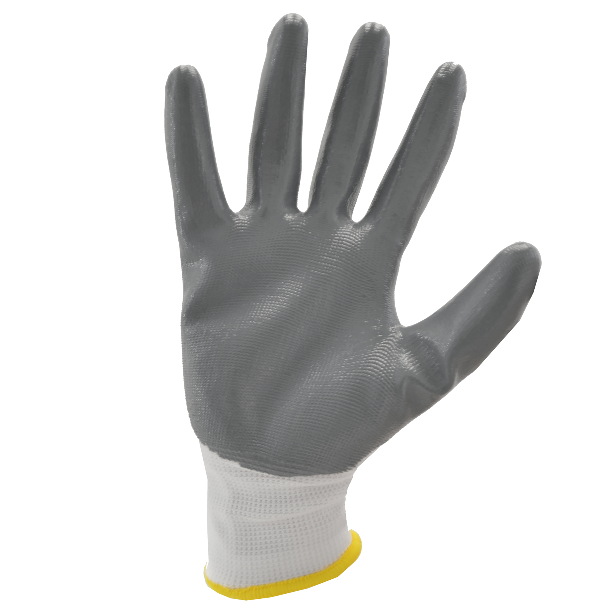 Safety Work Gloves with Nitrile Dipped Palms – Pack of 12