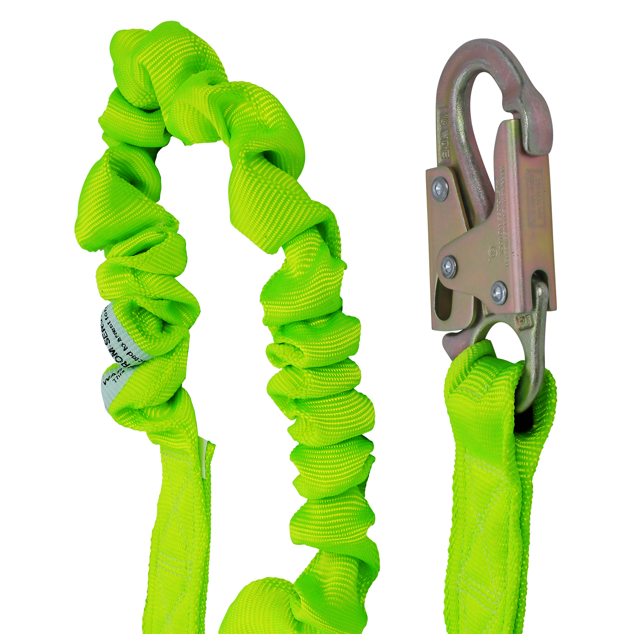 Single Leg Internal Shock-Absorbing Lanyard with Snap Hooks