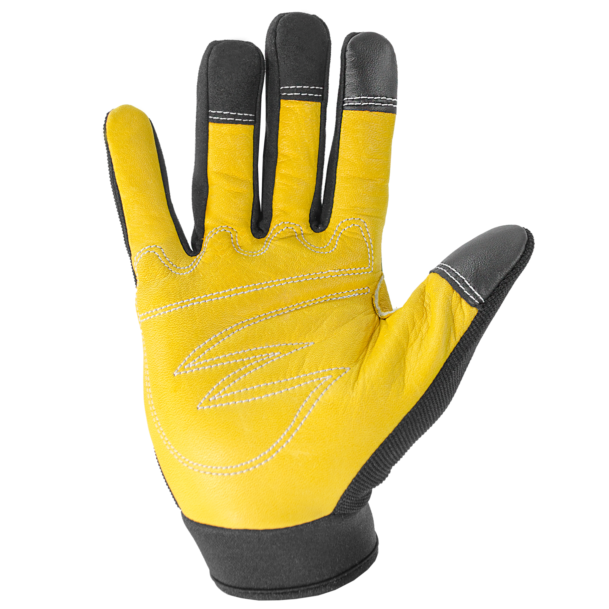 Touchscreen Safety Work Gloves with Leather Palms