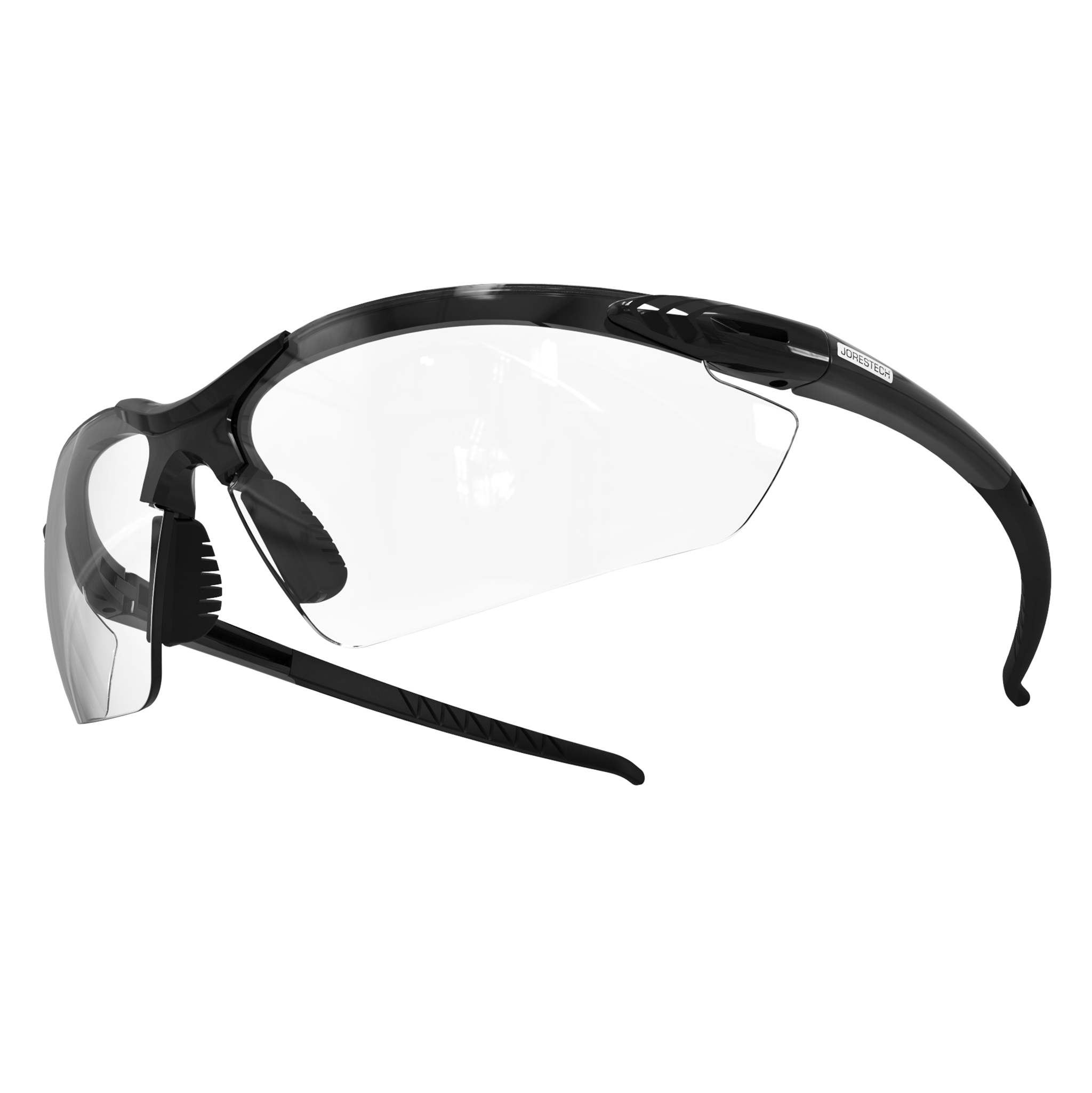 Wraparound Safety Glasses with Flexible Rubber Temple Tips