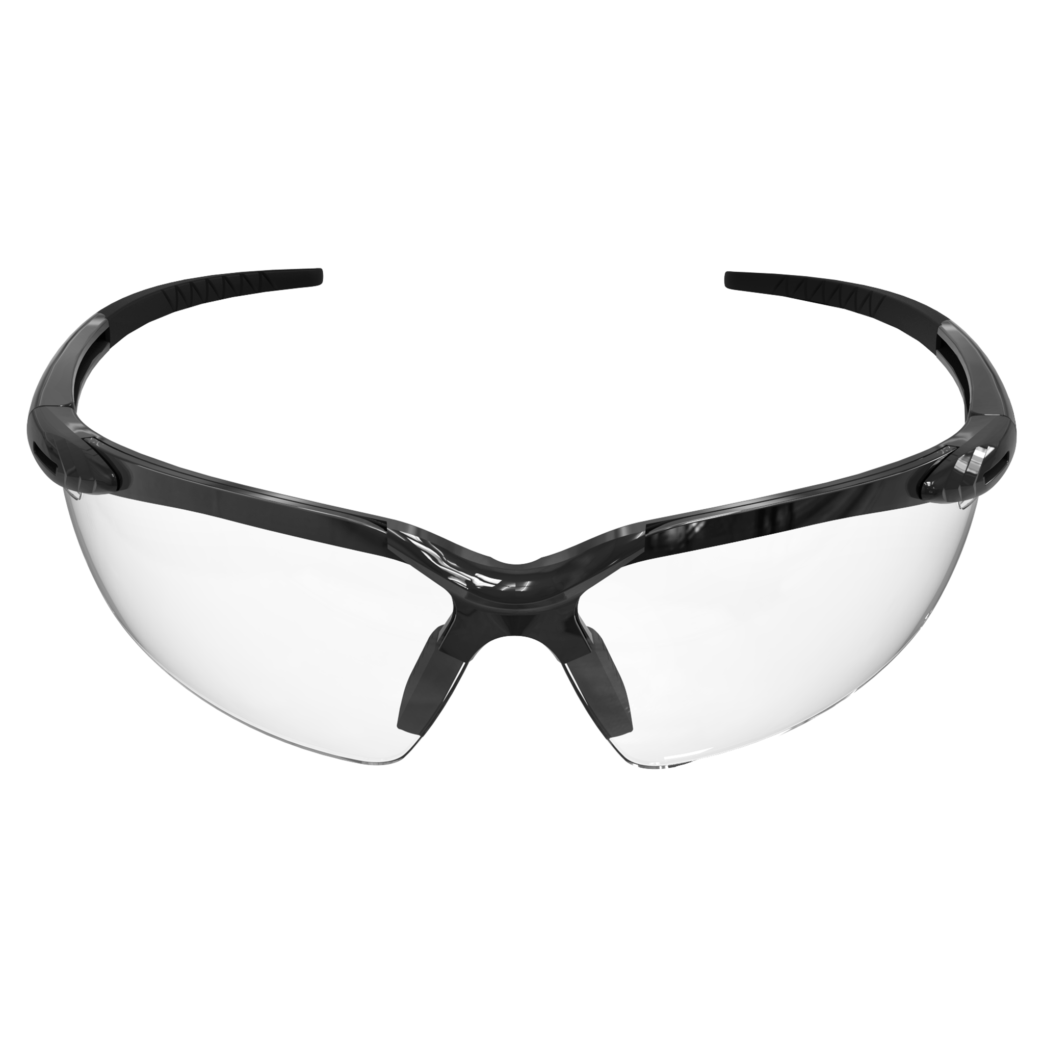 Wraparound Safety Glasses with Flexible Rubber Temple Tips
