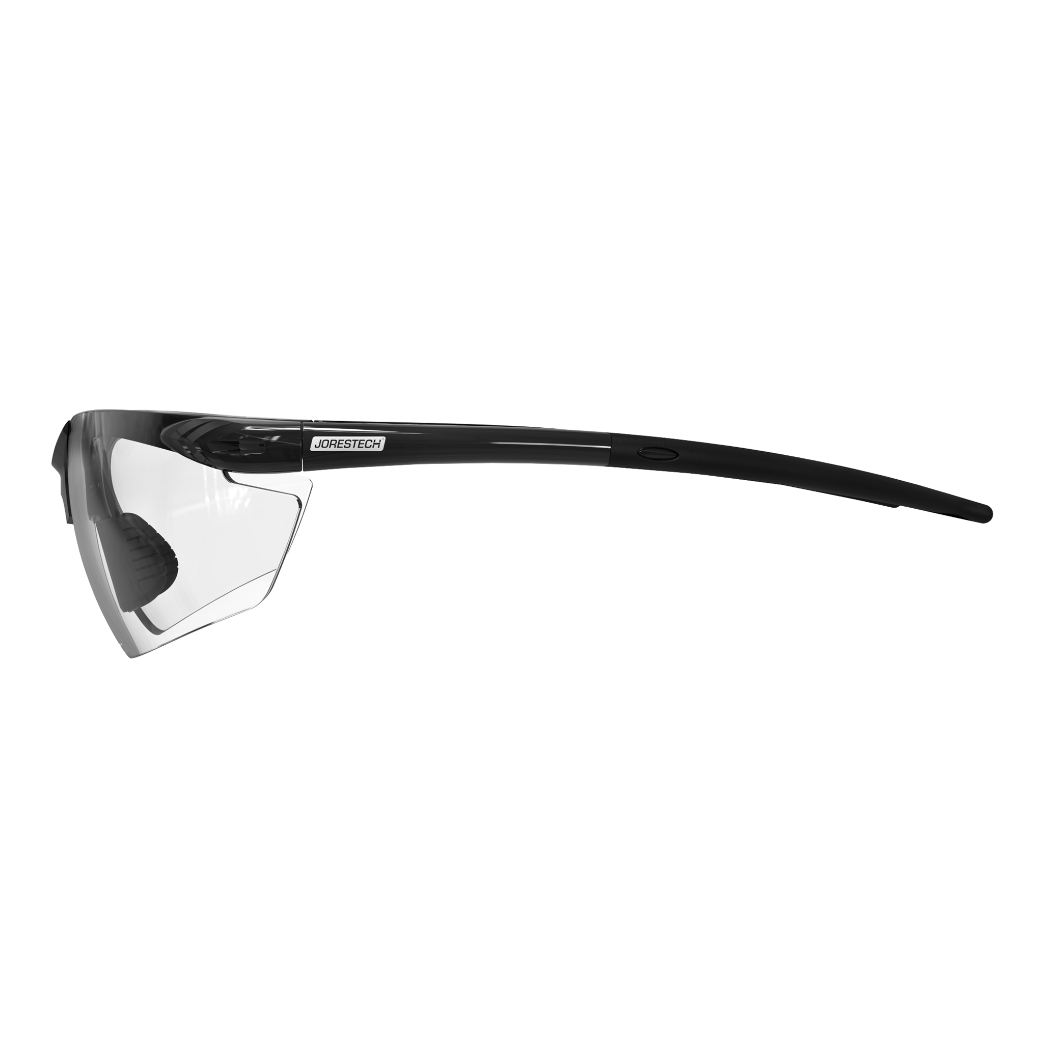 Wraparound Safety Glasses with Flexible Rubber Temple Tips