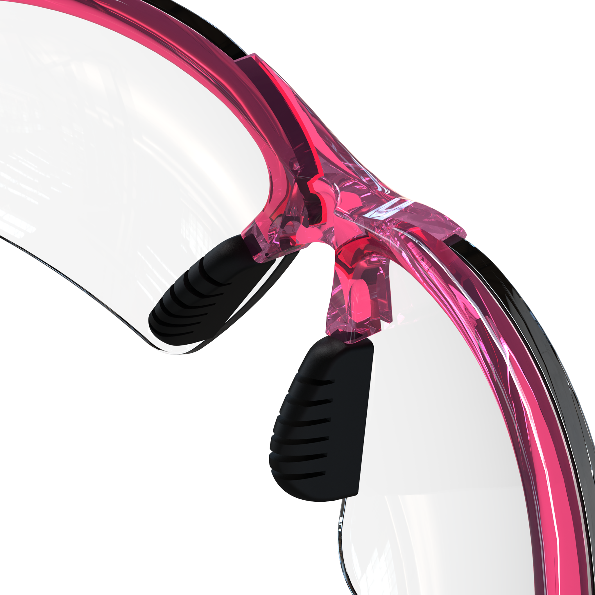 Wraparound Safety Glasses with Flexible Rubber Temple Tips