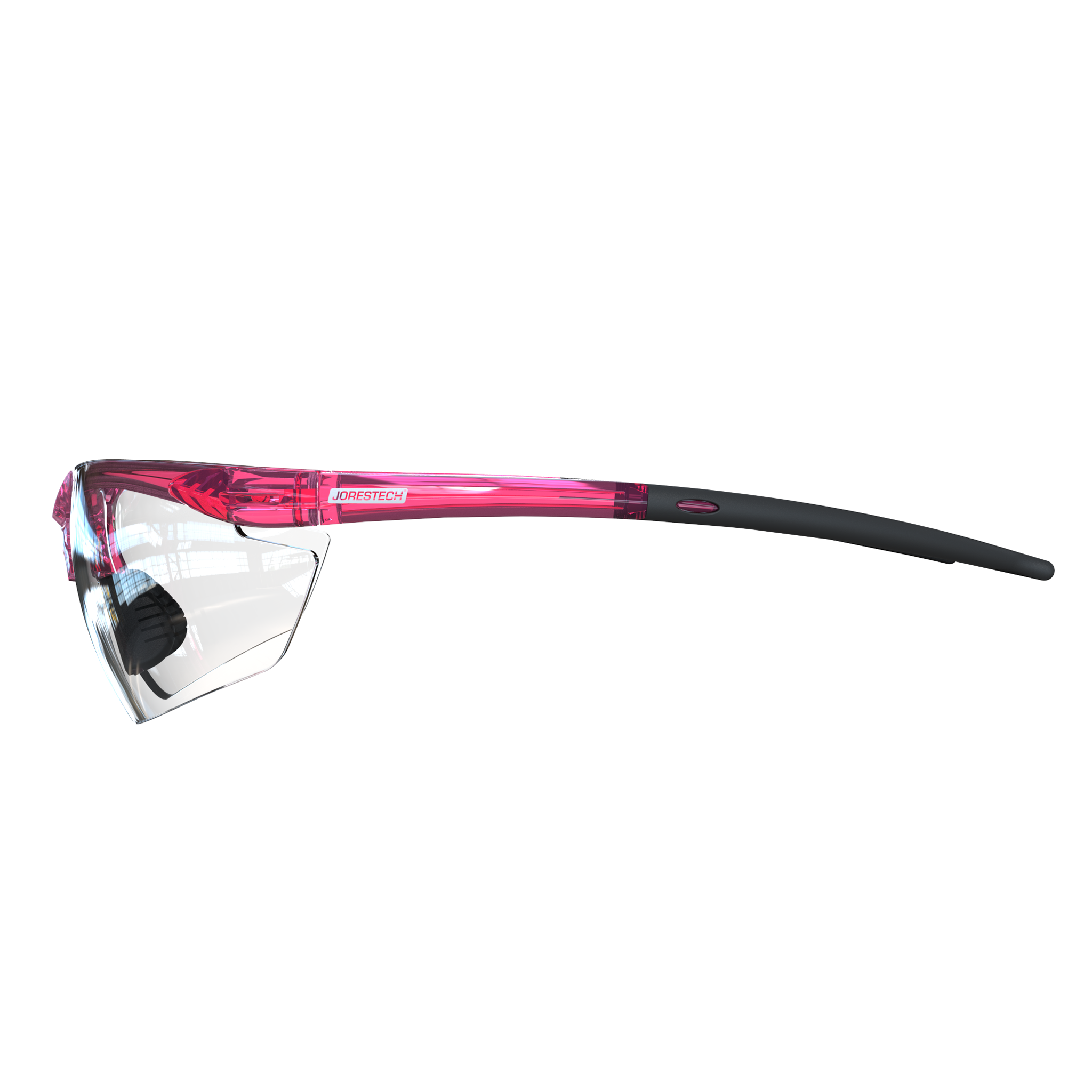 Wraparound Safety Glasses with Flexible Rubber Temple Tips