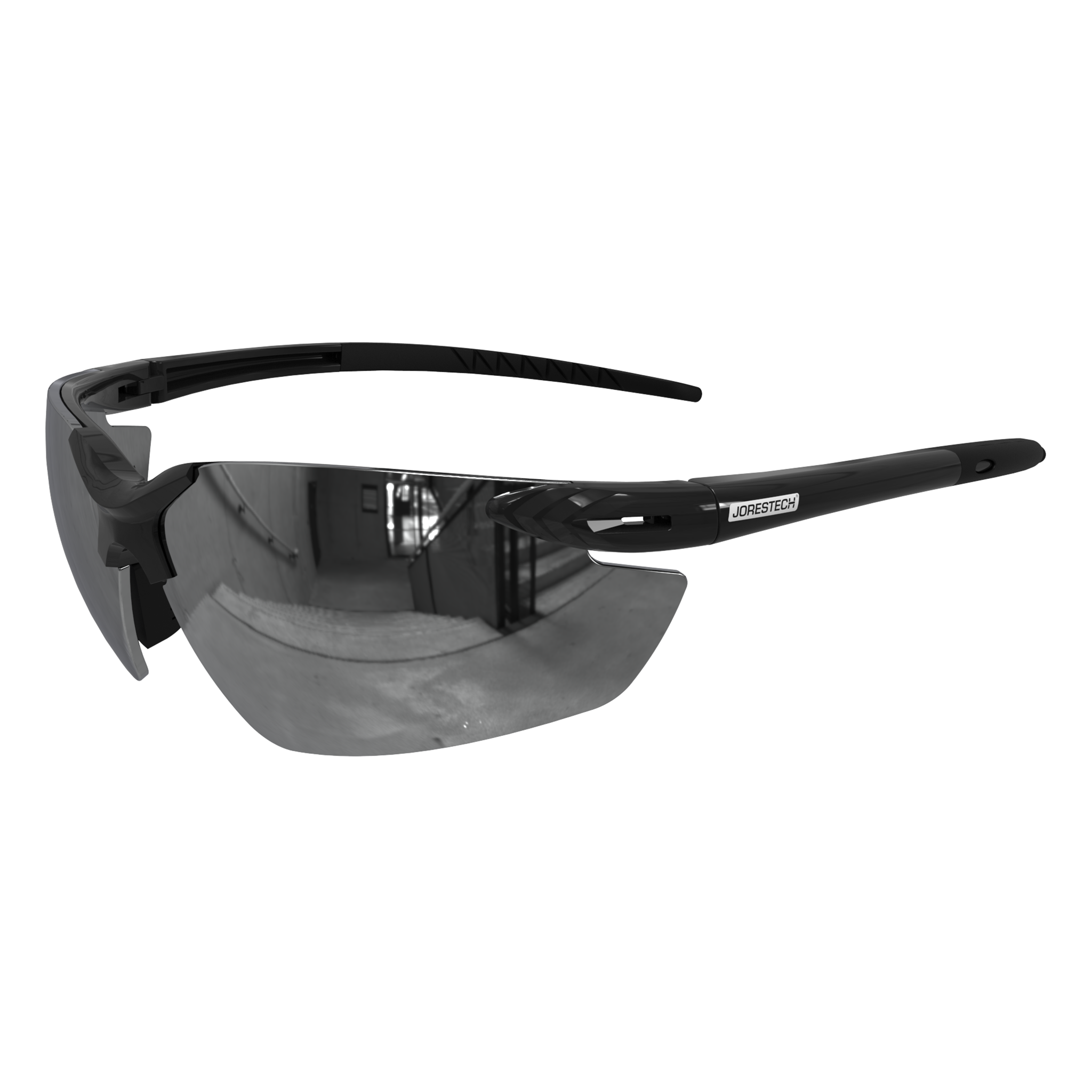 Wraparound Safety Glasses with Flexible Rubber Temple Tips
