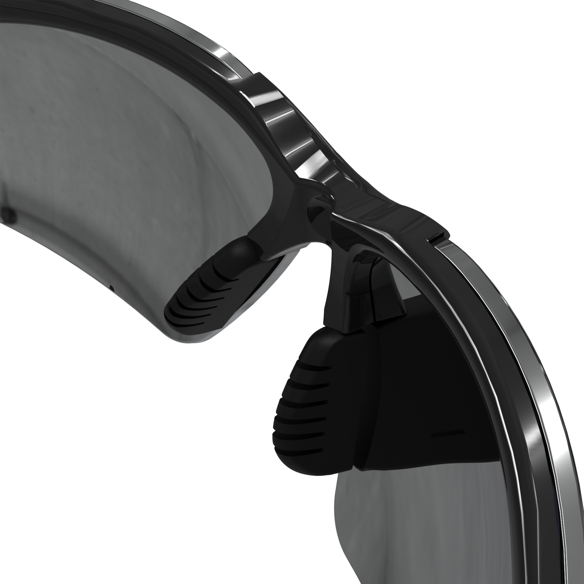 Wraparound Safety Glasses with Flexible Rubber Temple Tips