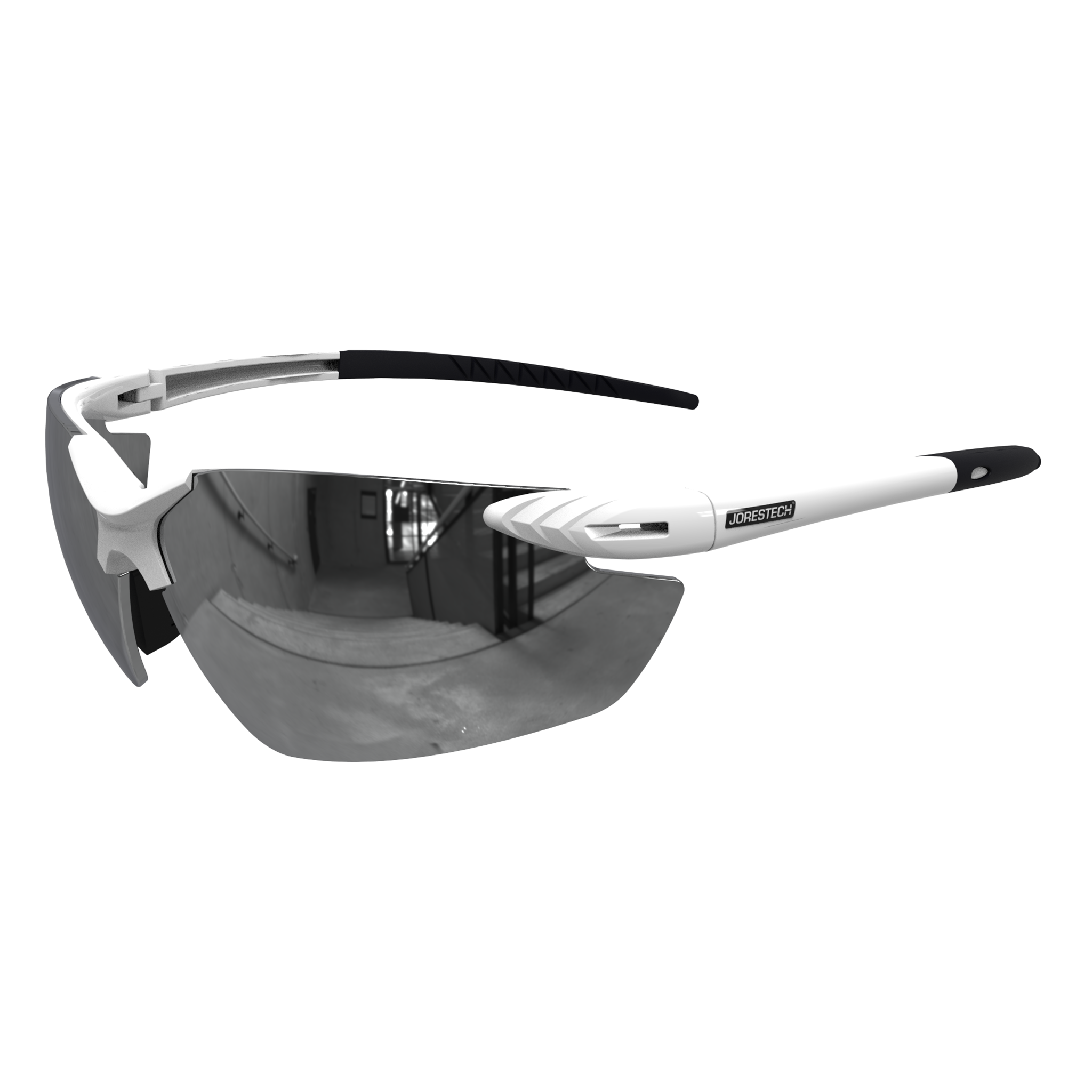 Wraparound Safety Glasses with Flexible Rubber Temple Tips
