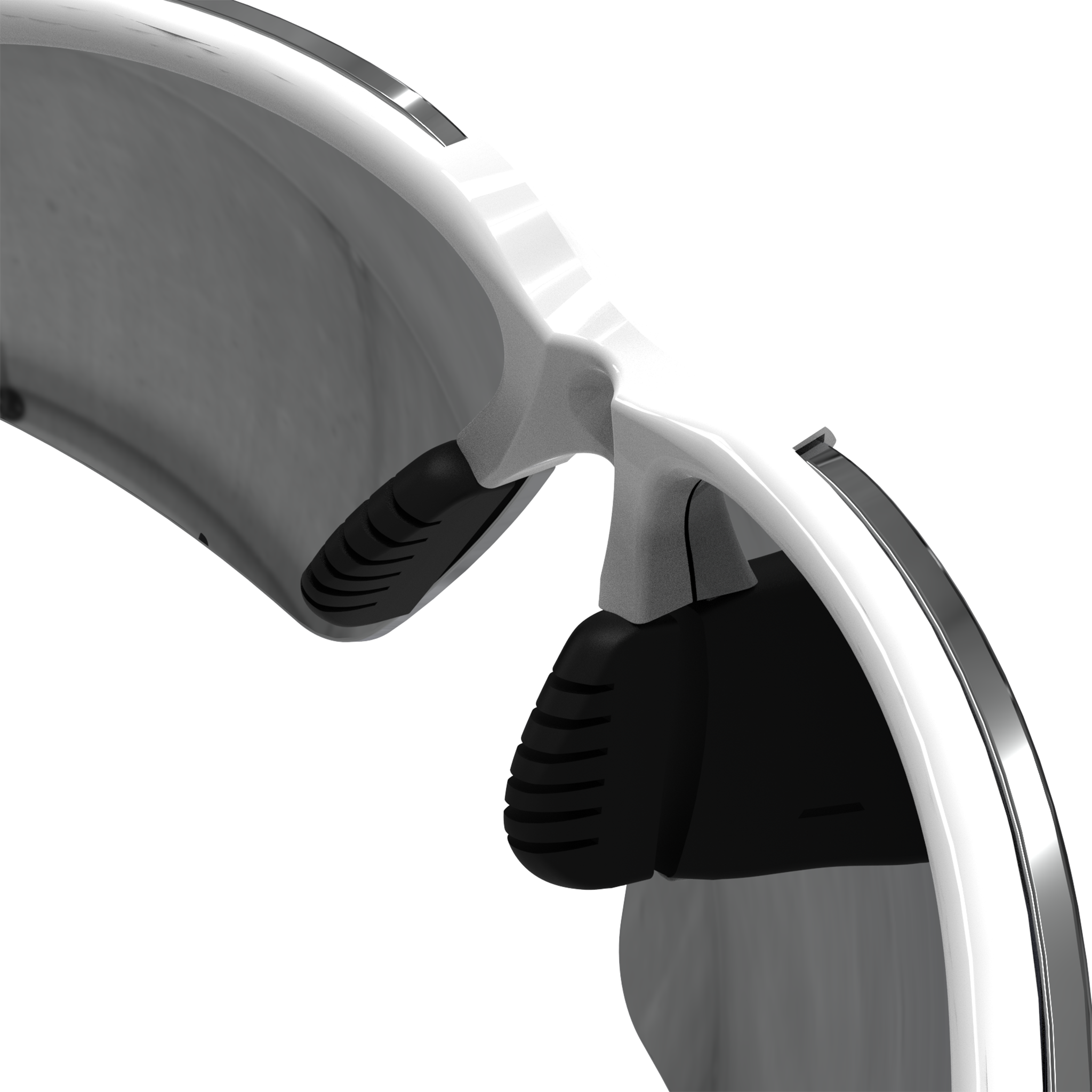 Wraparound Safety Glasses with Flexible Rubber Temple Tips