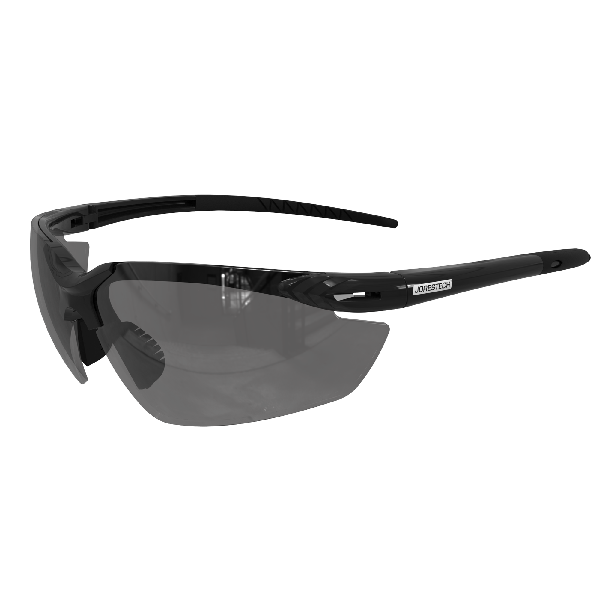 Wraparound Safety Glasses with Flexible Rubber Temple Tips