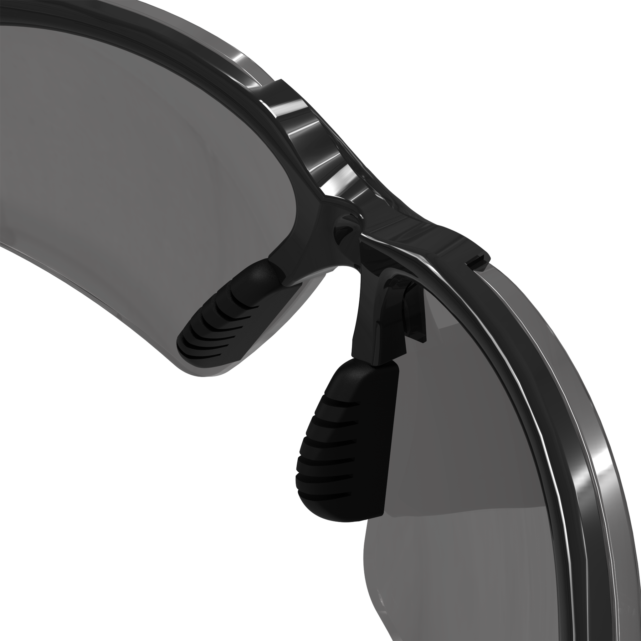 Wraparound Safety Glasses with Flexible Rubber Temple Tips