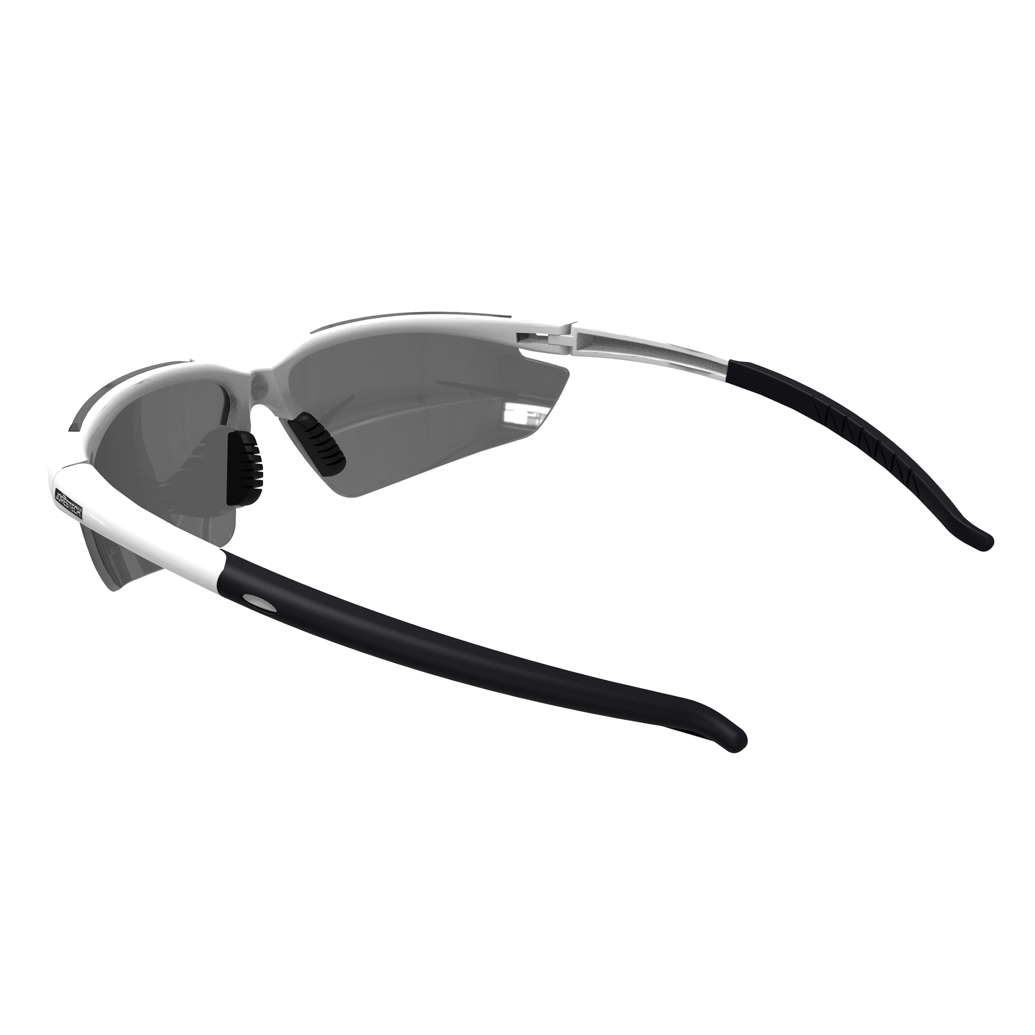 Wraparound Safety Glasses with Flexible Rubber Temple Tips