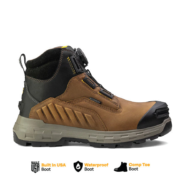 Wildwood 6” Composite Toe Turbolace™ Work Boot - Brown - Made in USA (by Chinook® Footwear)