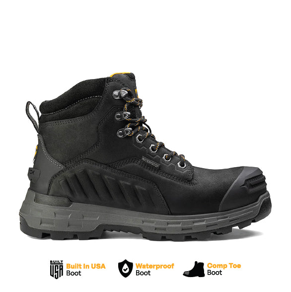 Wildwood 6” Waterproof Composite Toe Black Boot - Made in USA (by Chinook® Footwear)