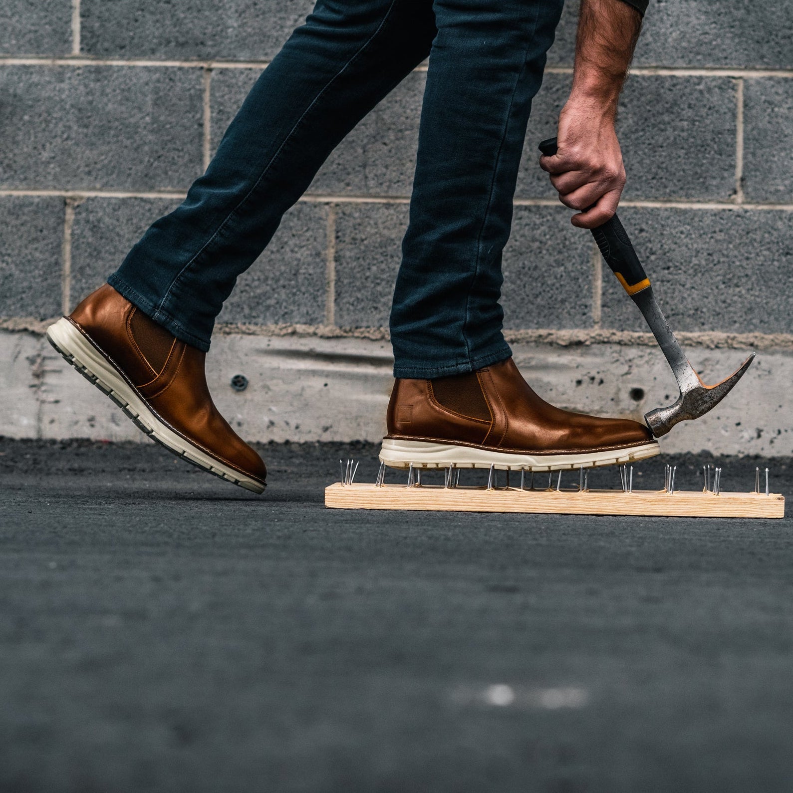 STEEL TOE CHELSEA BOOT BECKS AMBER