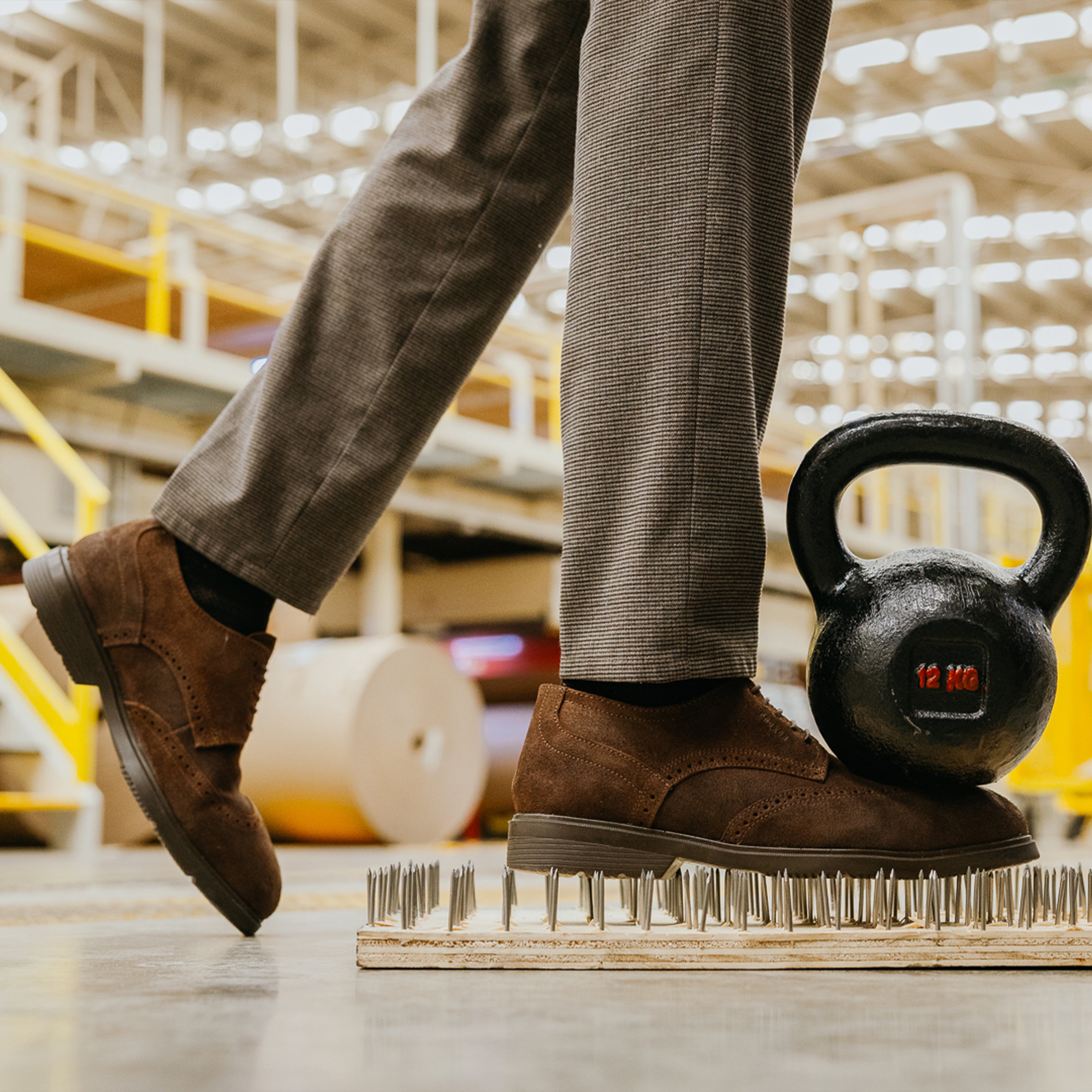 STEEL TOE OXFORD SHOE CAPTAIN MOKA