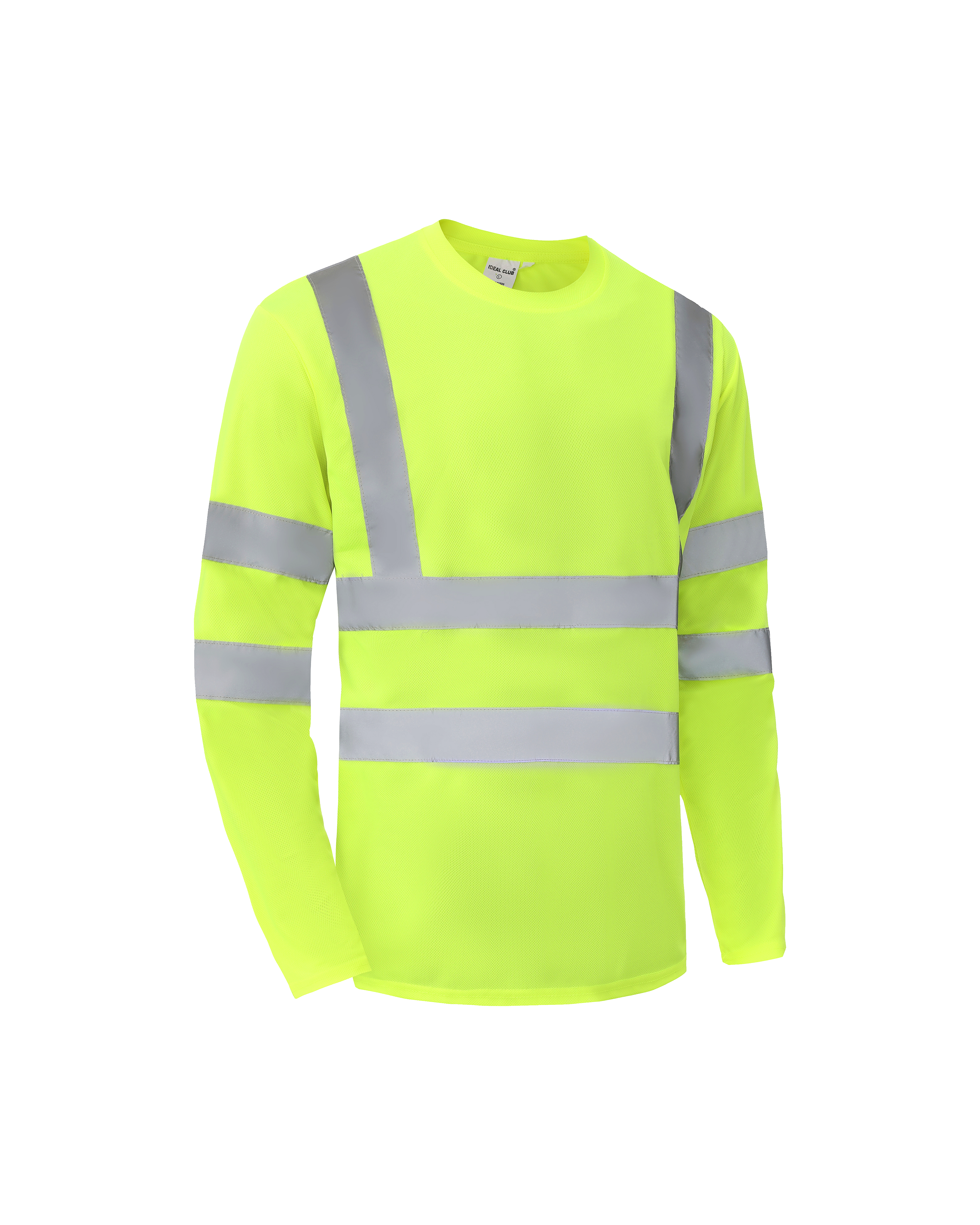 Ideal Club High Visibility ANSI/ISEA 107-2020, Type R, Class 3 Neon Long Sleeve Safety Shirt